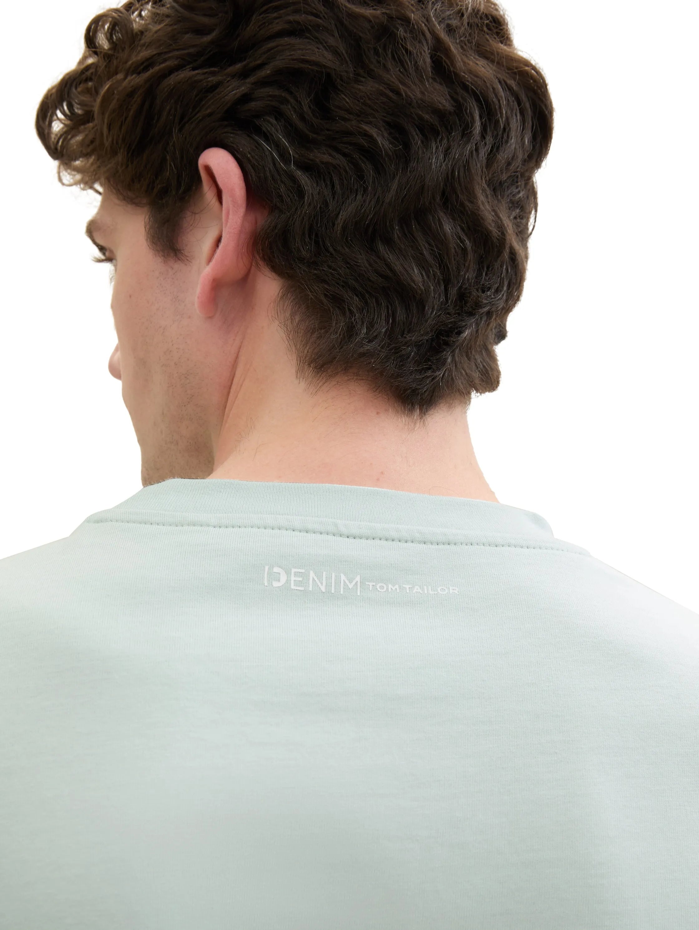 Denim Tom Tailor Sea Foam Men Oversized T-Shirt SKU: 1035912_17549 Image 06
