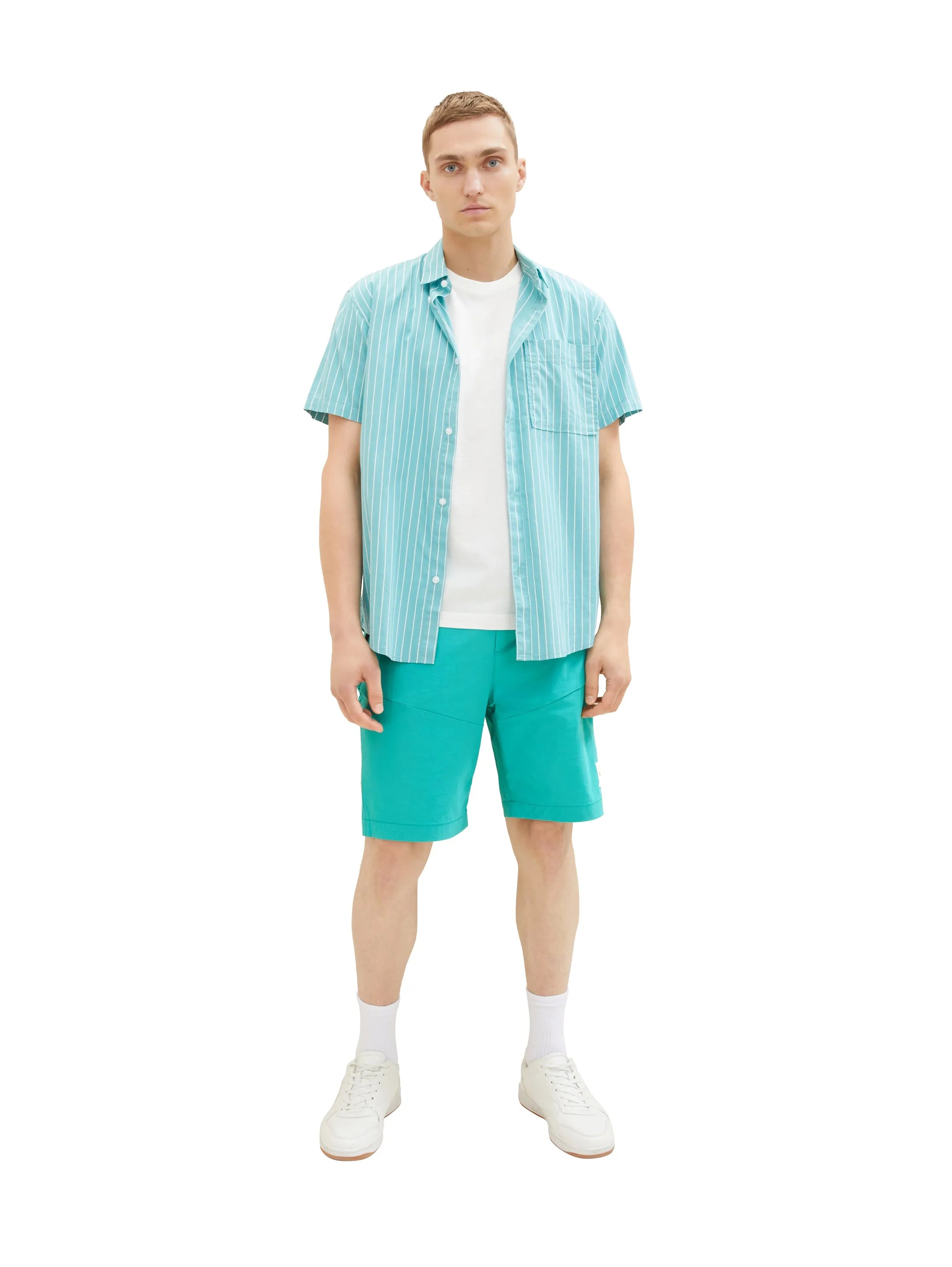 Denim Tom Tailor Deep Turquoise Men Relaxed Shorts SKU: 1036278_31044 Image 06