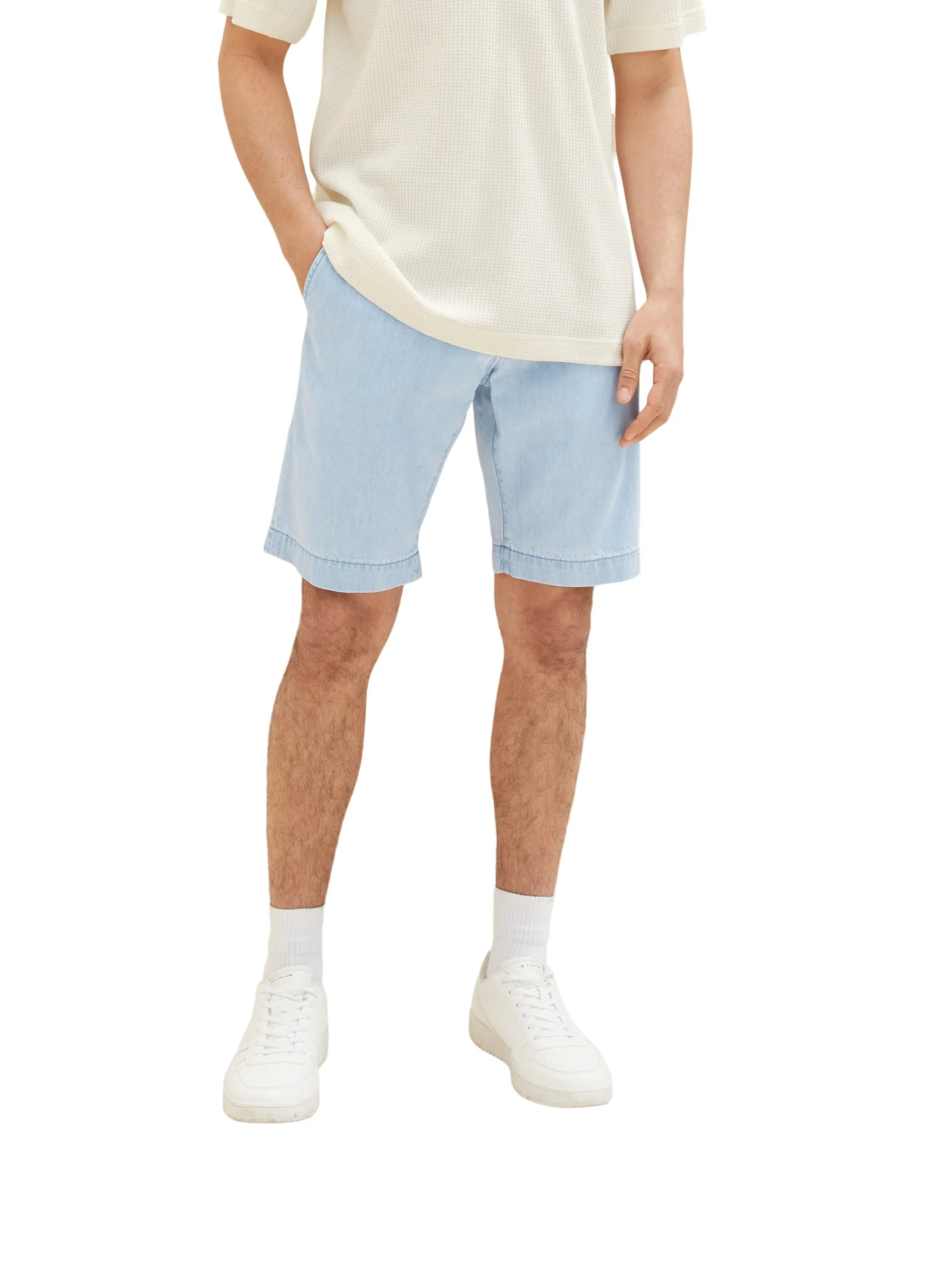 Tom Tailor Clean Light Stone Blue Denim Men Josh Denim Shorts SKU: 1036292_10112 Image 06