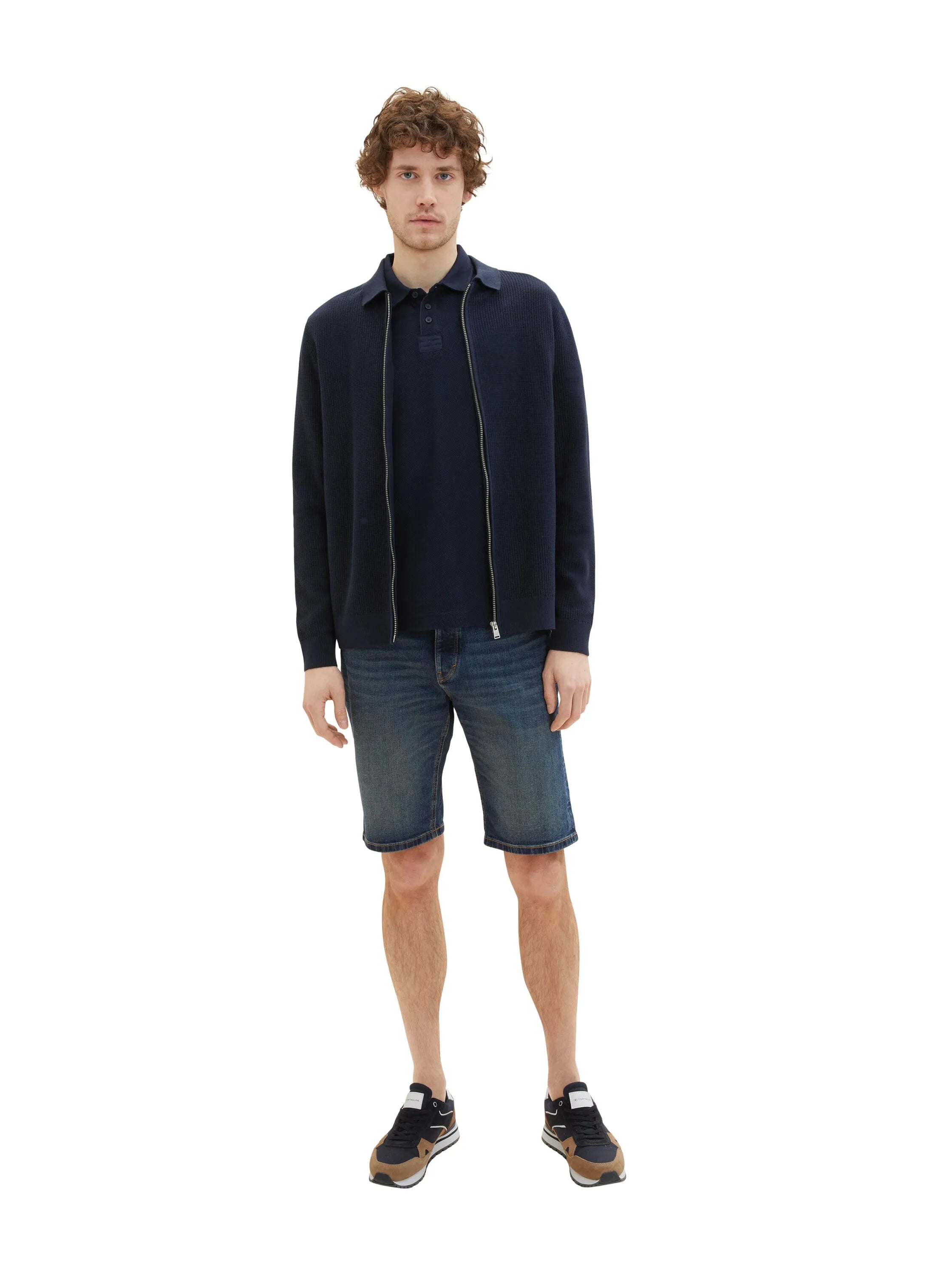 Tom Tailor Used Dark Stone Blue Denim Men Josh Denim Shorts SKU: 1036299_10120 Image 03