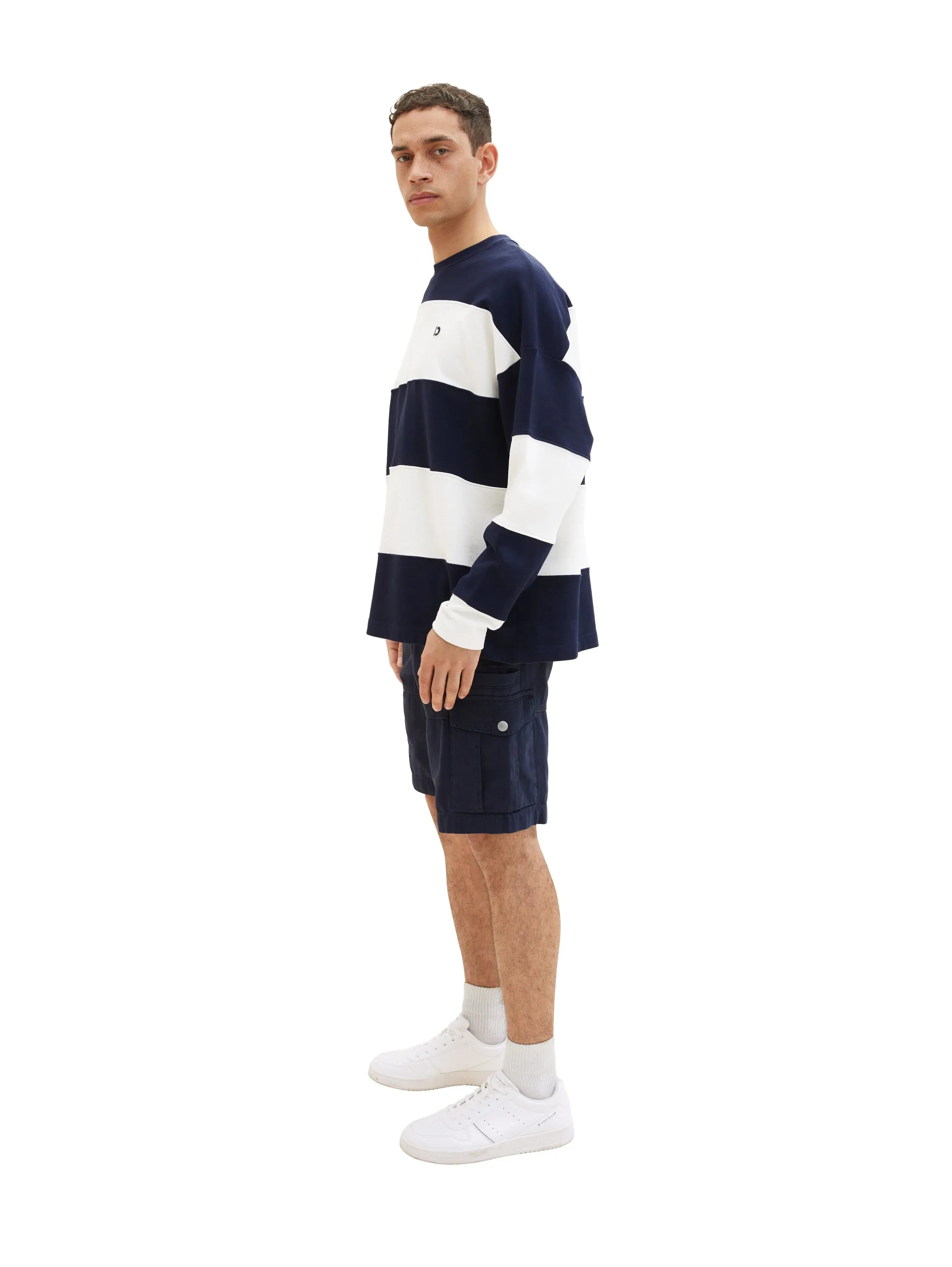 Tom Tailor Sky Captain Blue Men Cargo Shorts SKU: 1036304_10668 Image 02