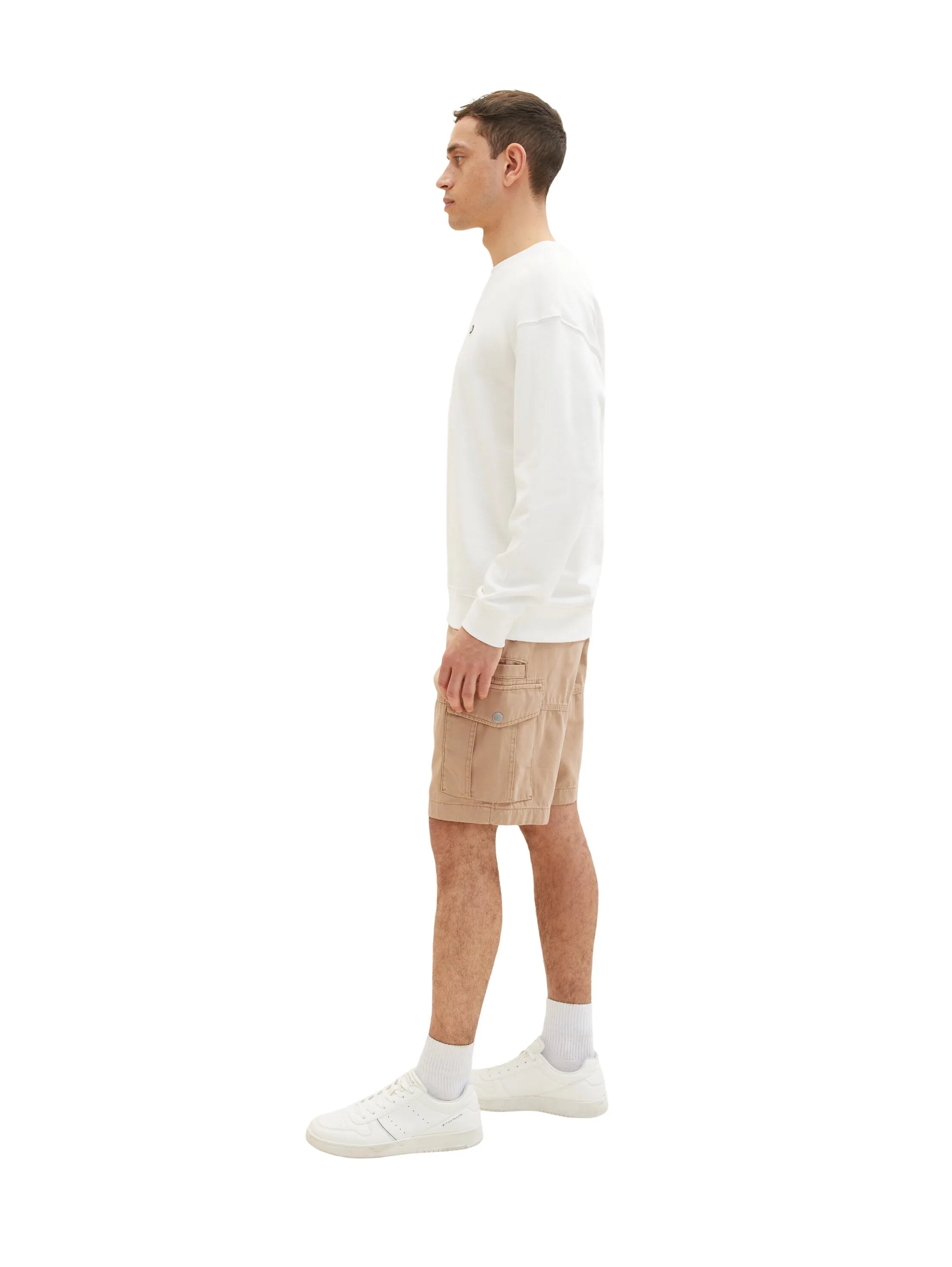 Tom Tailor Desert Fawn Men Cargo Shorts SKU: 1036304_24048 Image 02