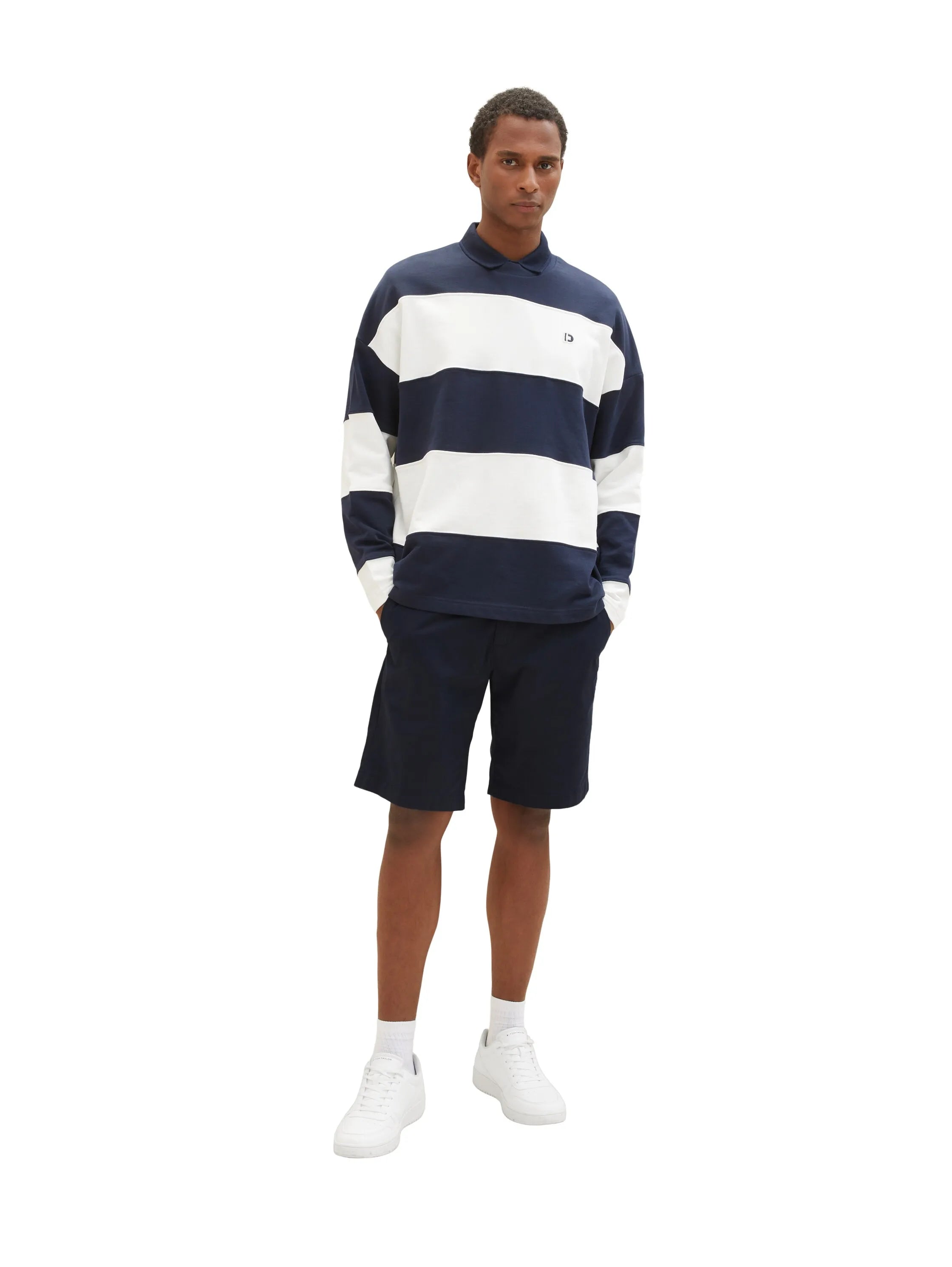 Tom Tailor Sky Captain Blue Men Chino Shorts SKU: 1036305_10668 Image 06