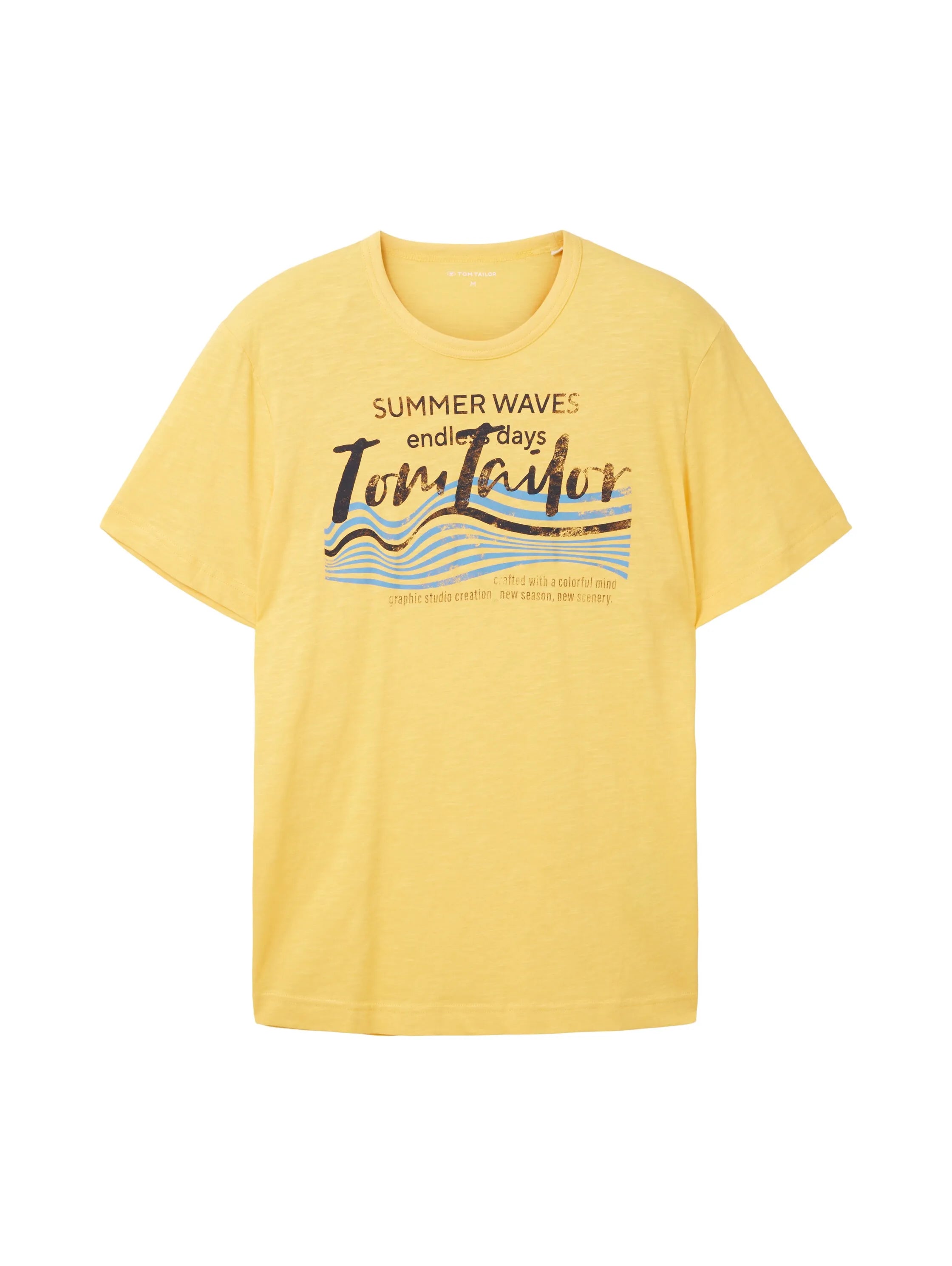 Tom Tailor Corn Yellow Men T-Shirt with a Print SKU: 1036322_16719 Image 07