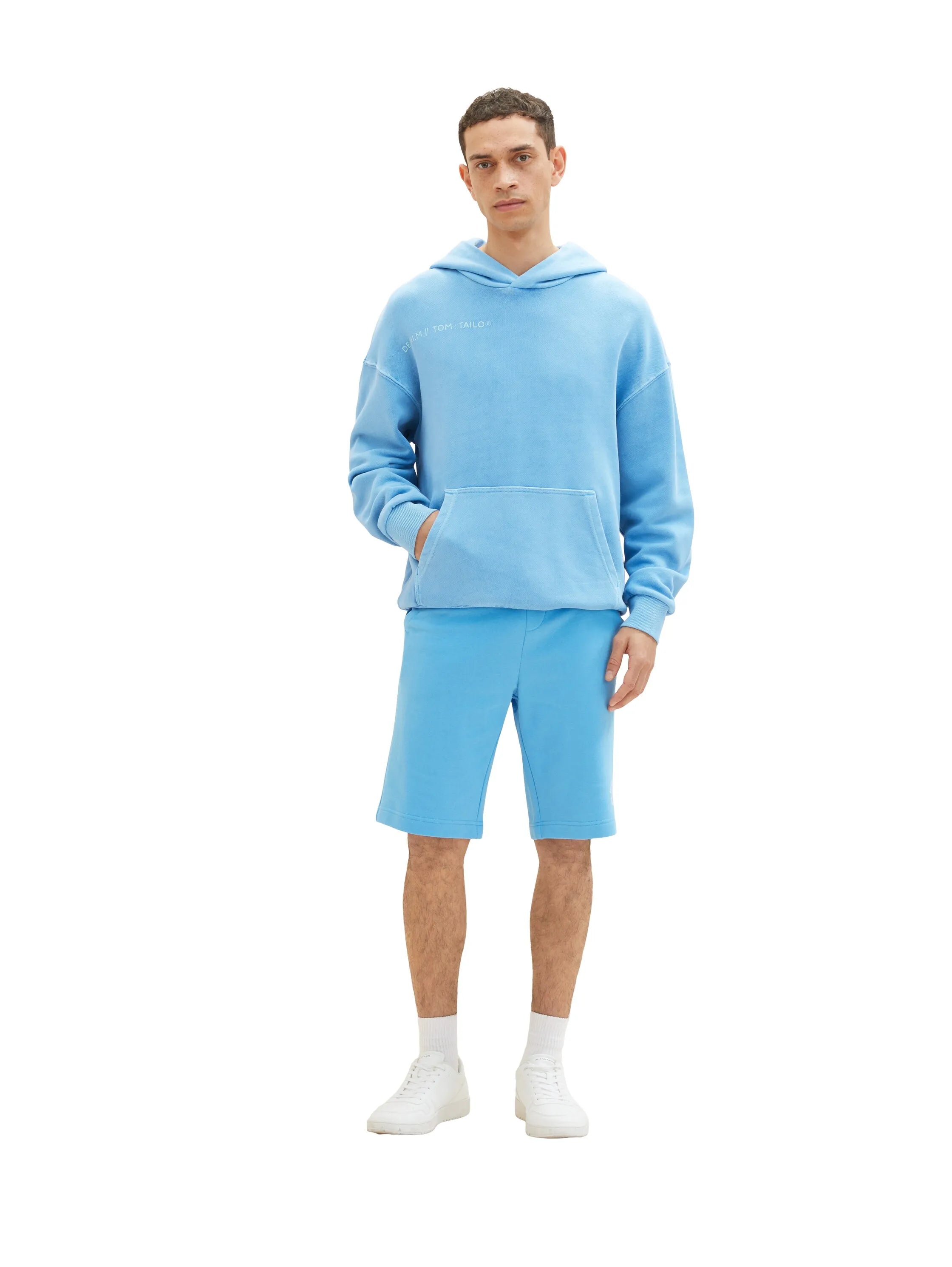 Tom Tailor Rainy Sky Blue Men Basic Sweatshorts SKU: 1036329_18395 Image 01