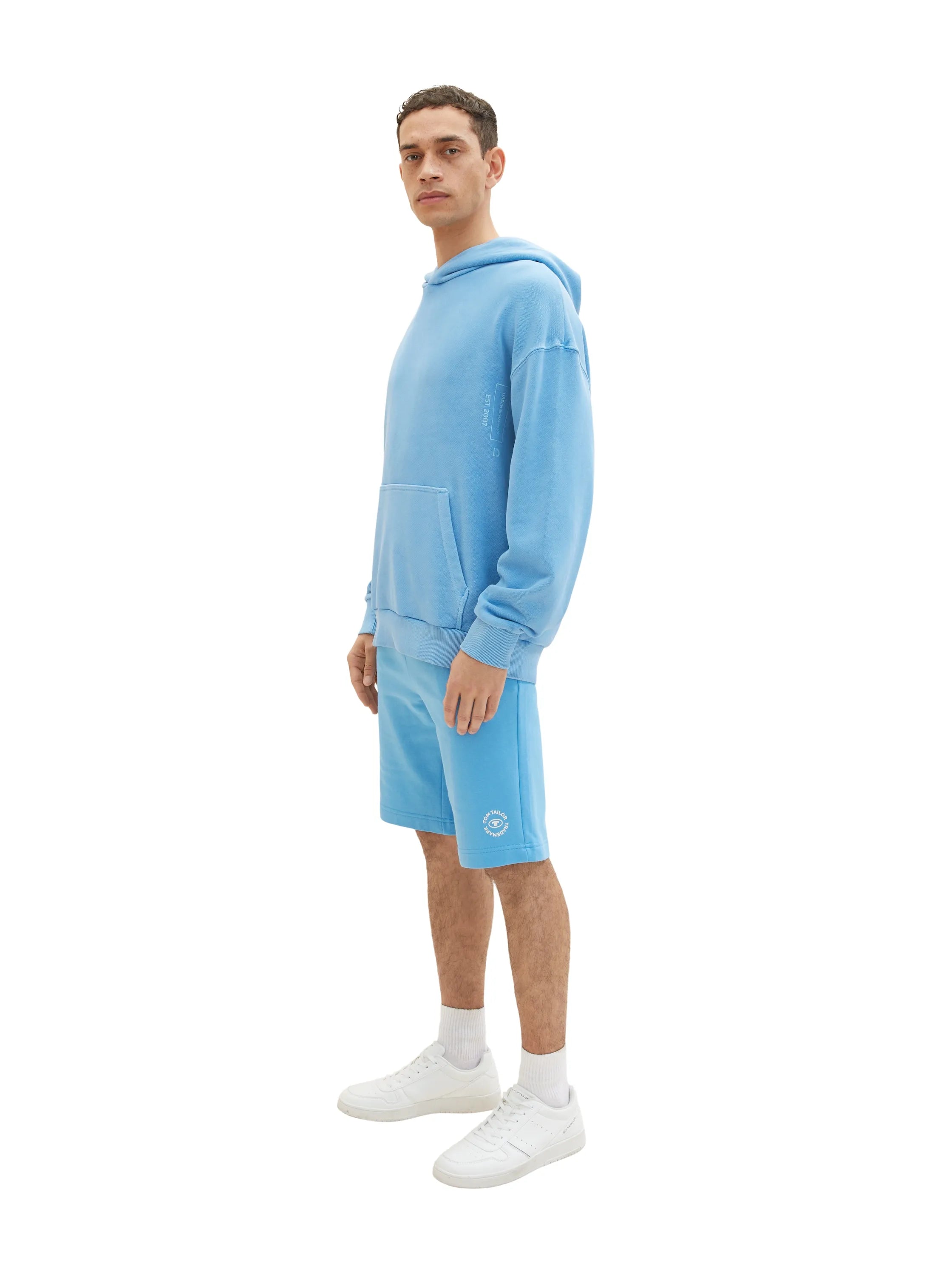 Tom Tailor Rainy Sky Blue Men Basic Sweatshorts SKU: 1036329_18395 Image 02