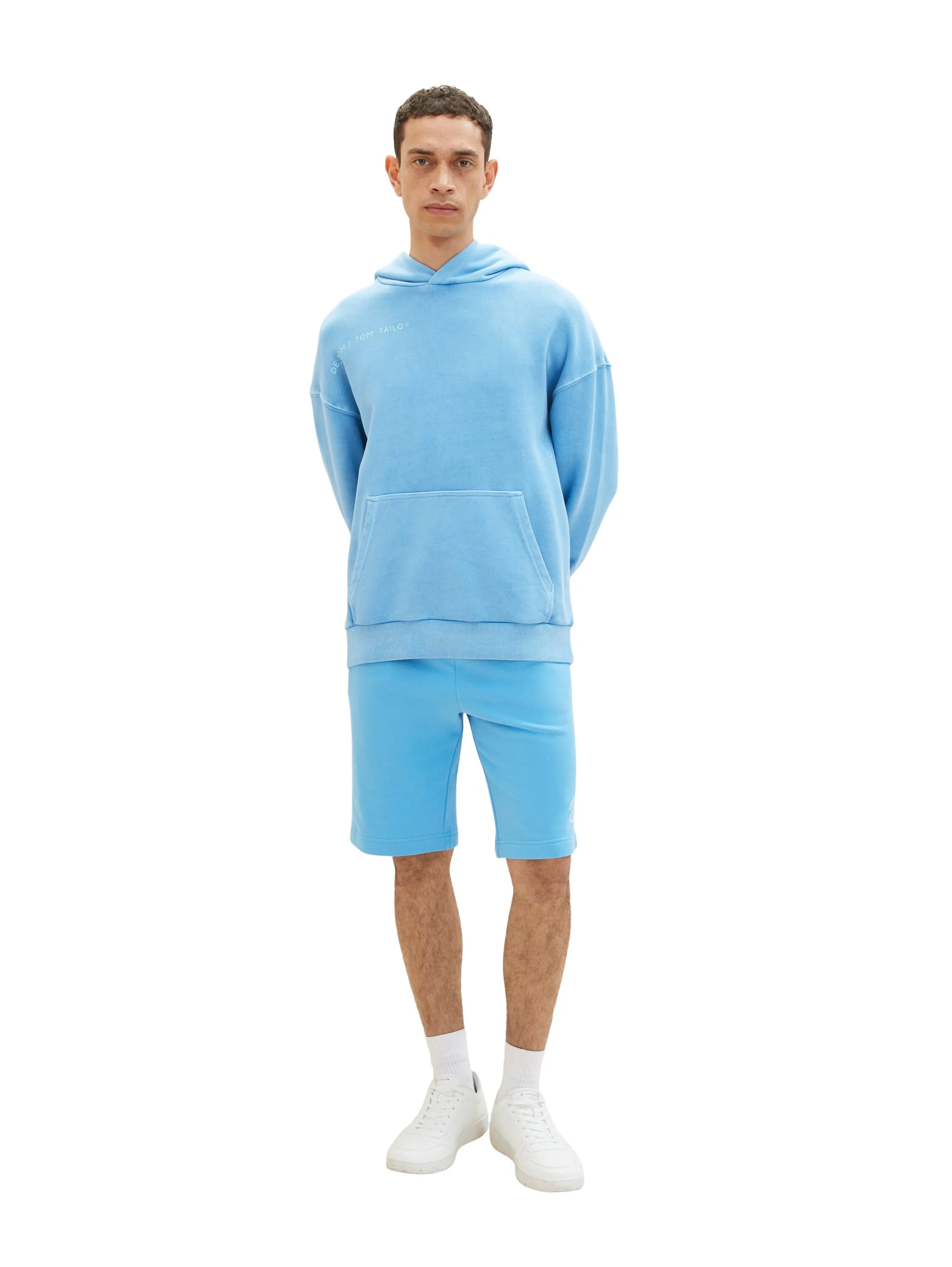 Tom Tailor Rainy Sky Blue Men Basic Sweatshorts SKU: 1036329_18395 Image 03