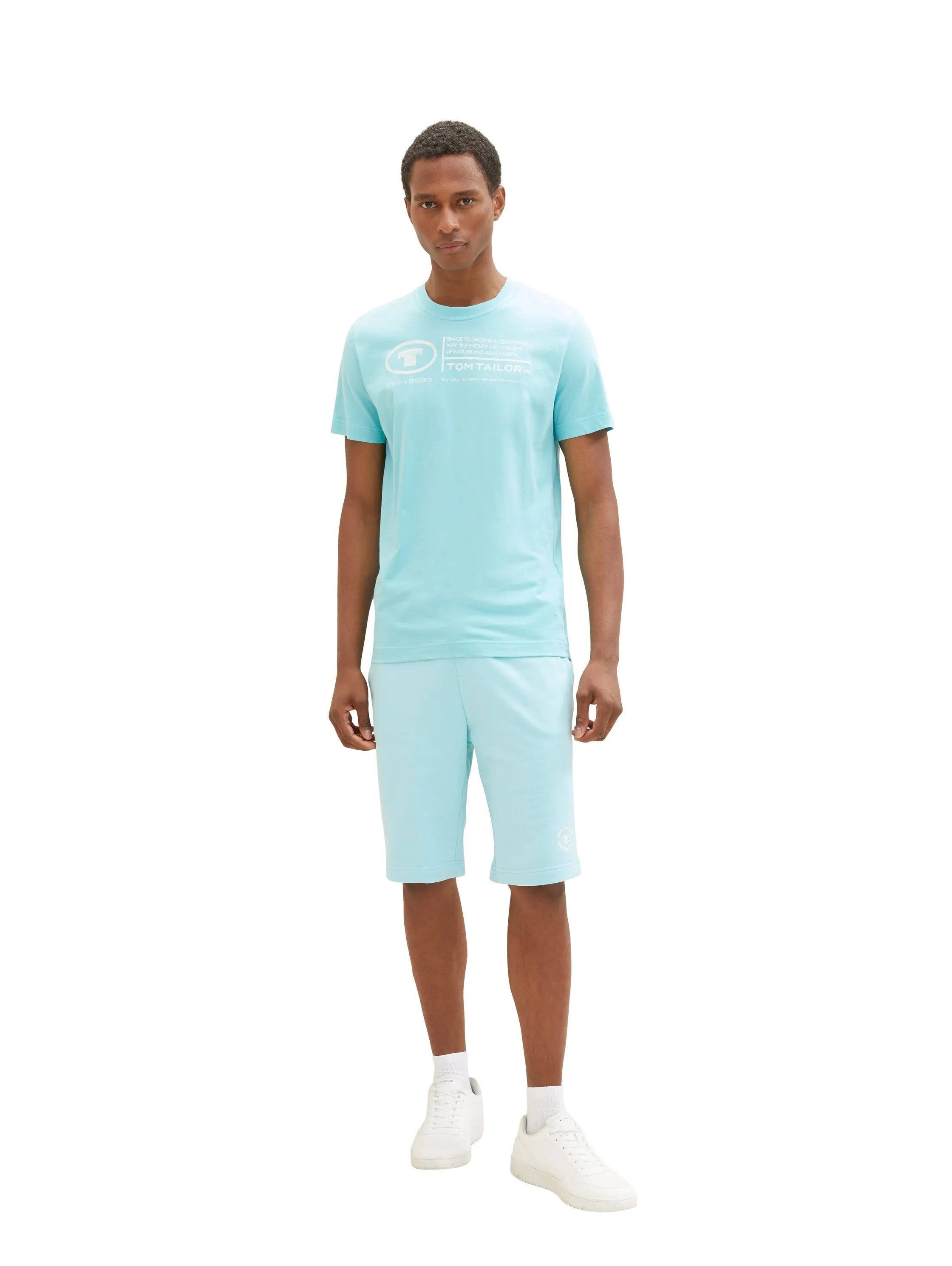 Tom Tailor Blue Tibetan Stone Men Basic Sweatshorts SKU: 1036329_31046 Image 06
