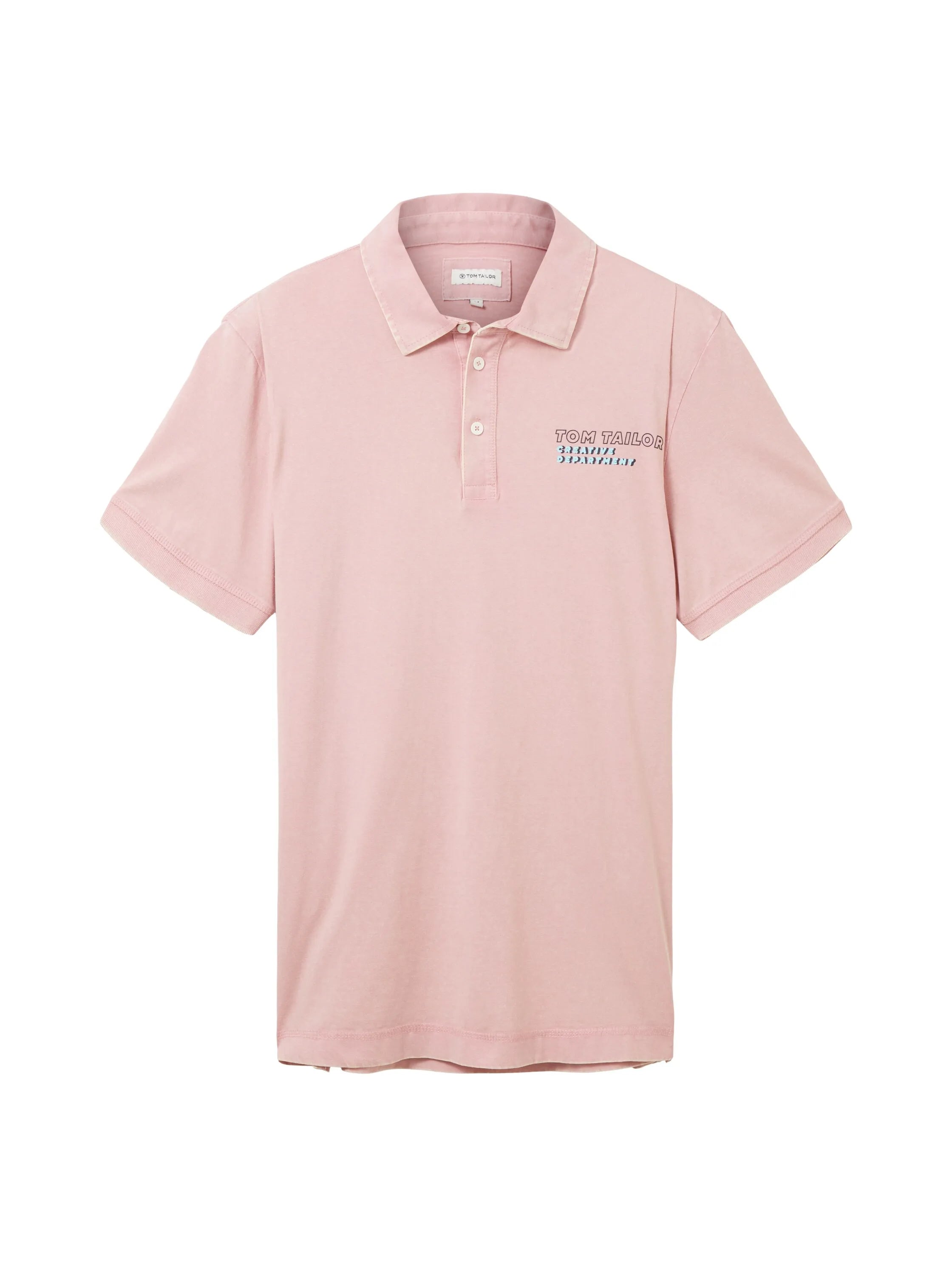 Tom Tailor Morning Pink Men Polo Shirt with a Logo Print SKU: 1036414_11055 Image 07