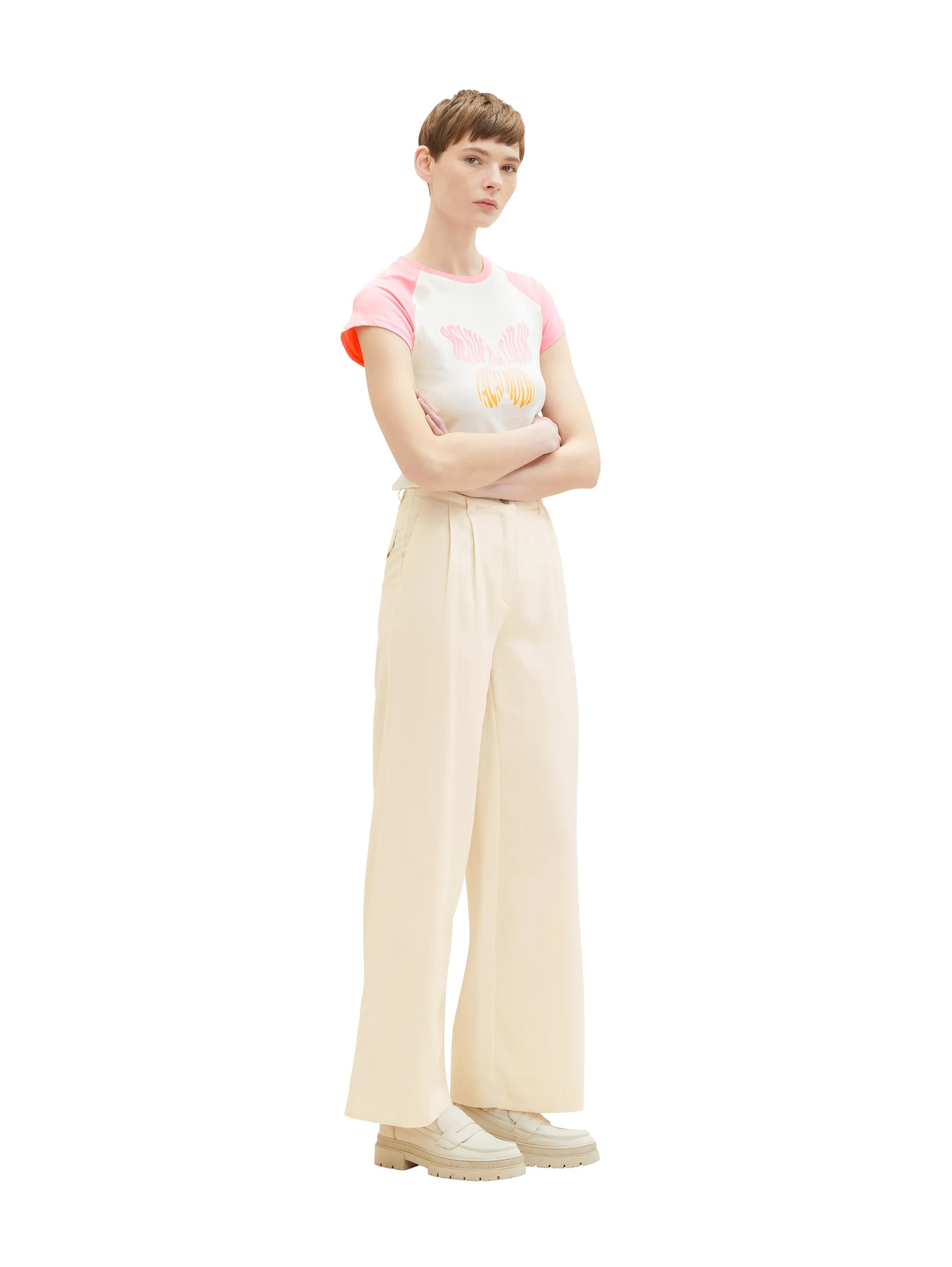 Denim Tom Tailor Gardenia White Women T-Shirt with a Print SKU: 1036533_10348 Image 04