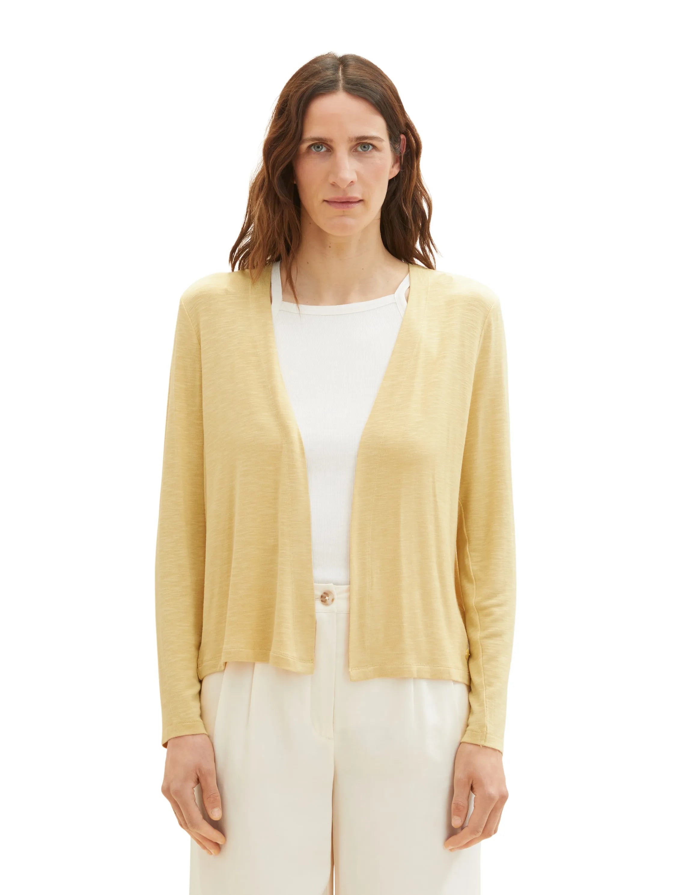 Tom Tailor Fawn Beige Women Basic Cardigan SKU: 1036778_31648 Image 01