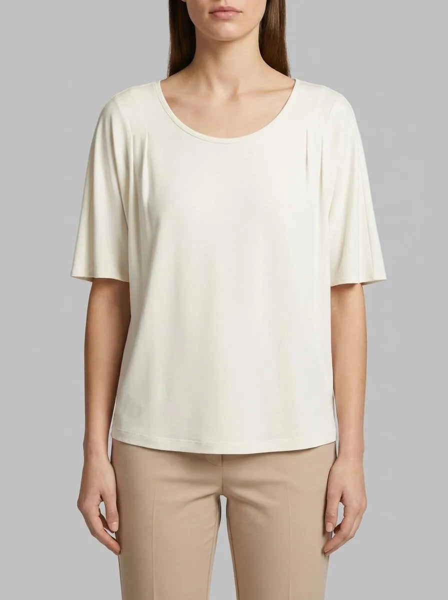 Tom Tailor Whisper White Women T-Shirt with Pleating SKU: 1036791_10315 Image 00
