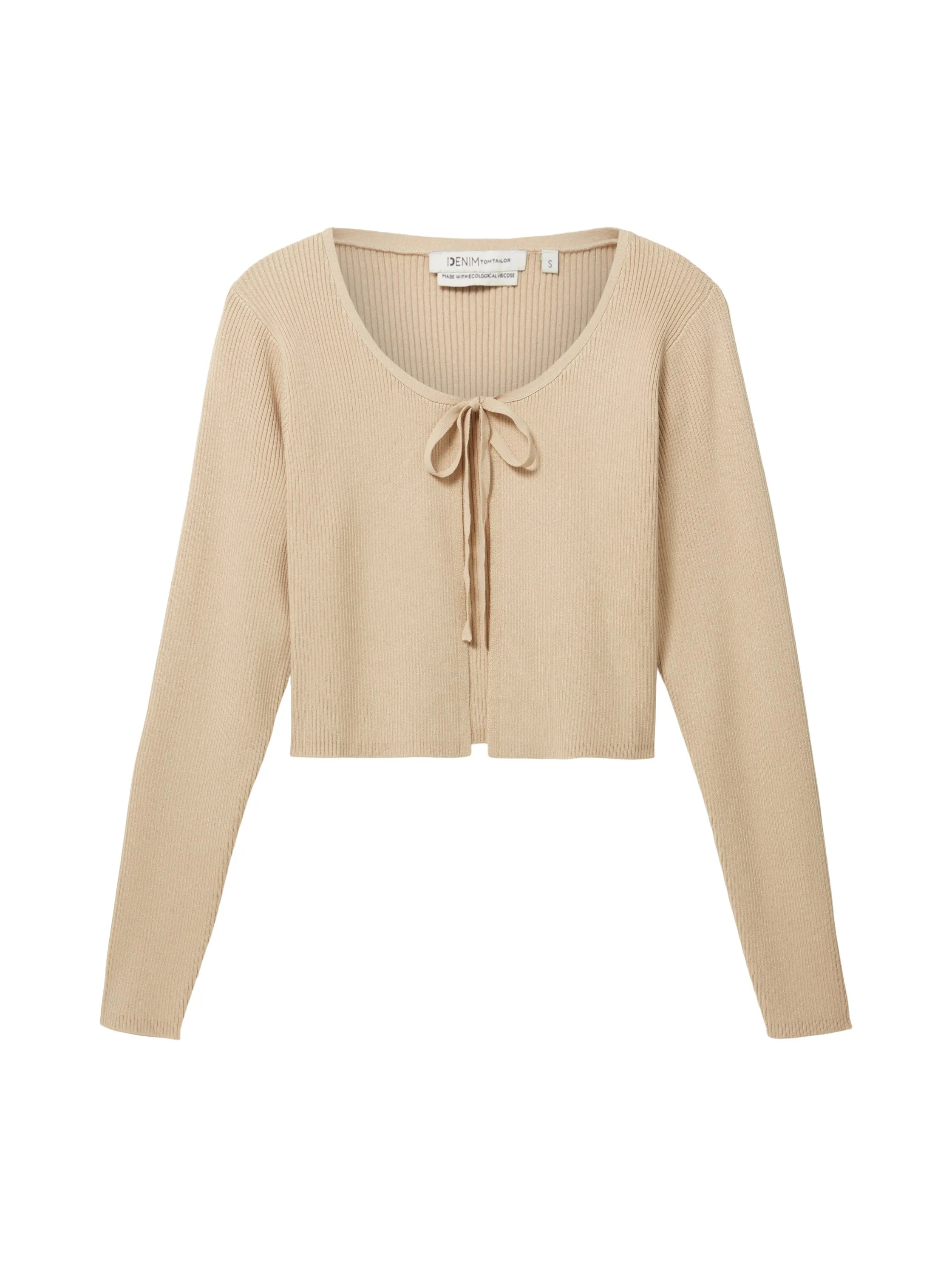 Denim Tom Tailor Dusty Sand Beige Women Regular Fit Long-Sleeved Cardigans SKU: 1036858_31700 Image 07