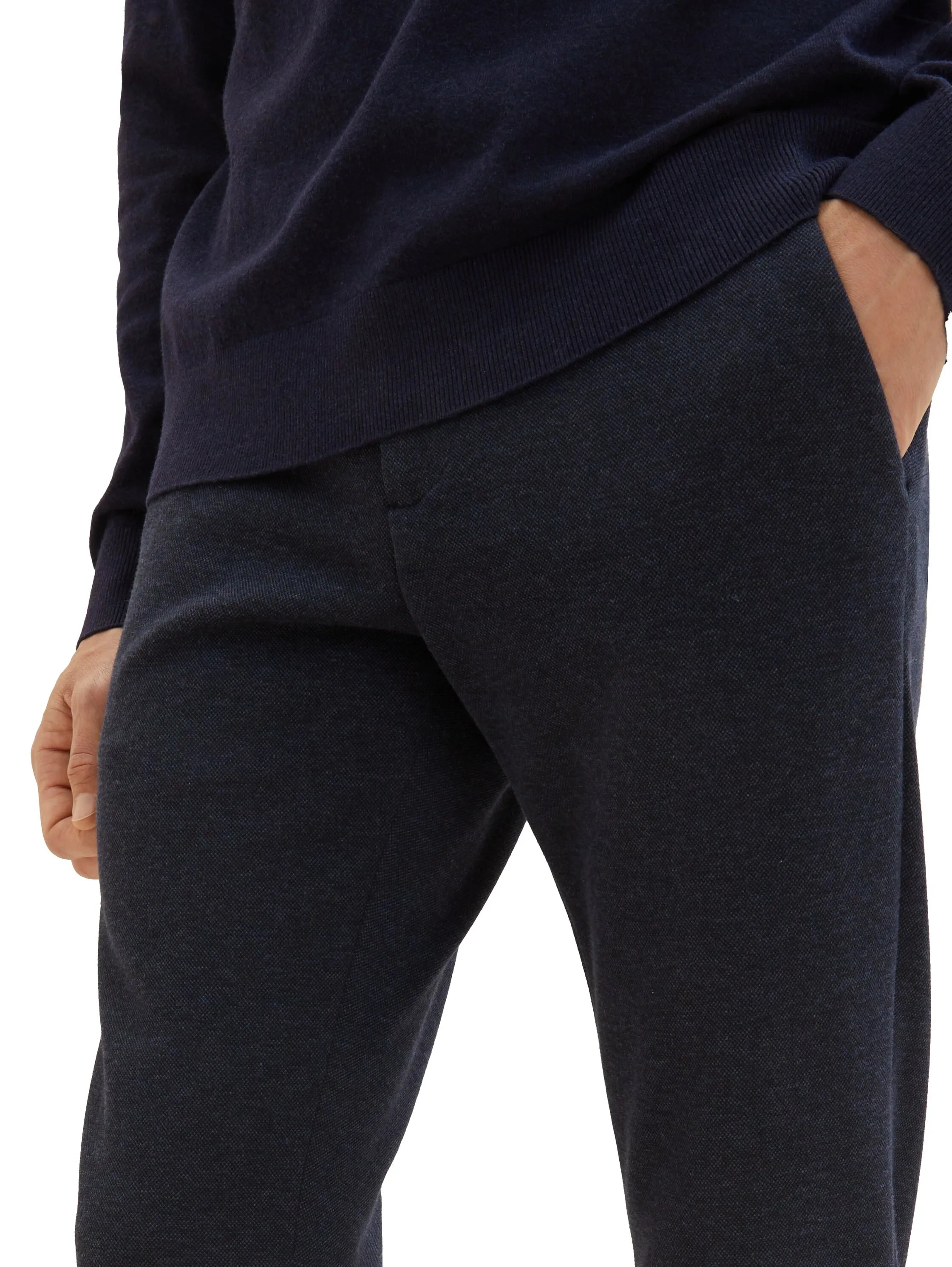 Tom Tailor Blue Classic Melange Men Travis Slim Chinos SKU: 1037546_32850 Image 05
