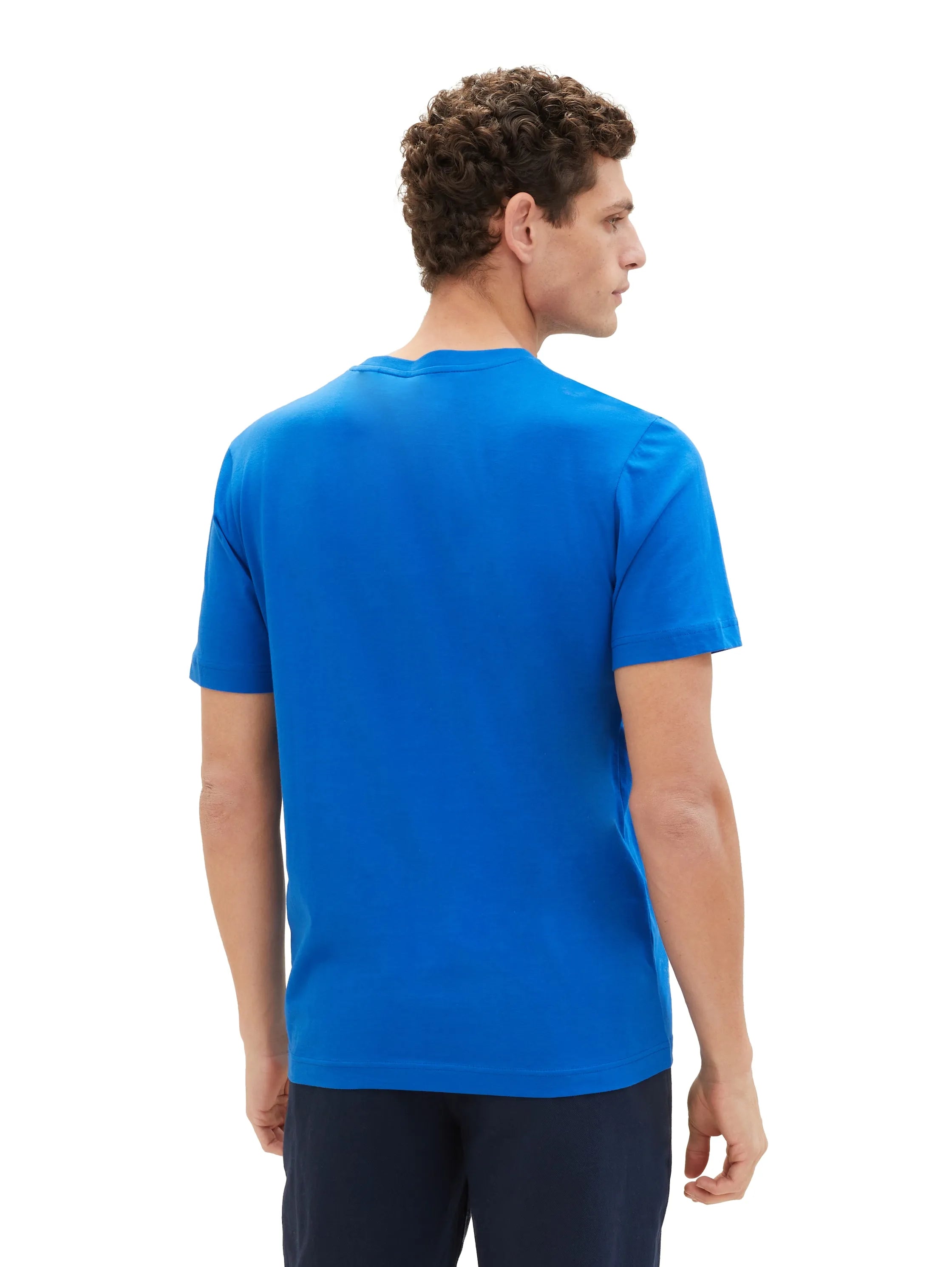 Tom Tailor Sure Blue Men T-Shirt with Logo Print SKU: 1037735_12393 Image 03