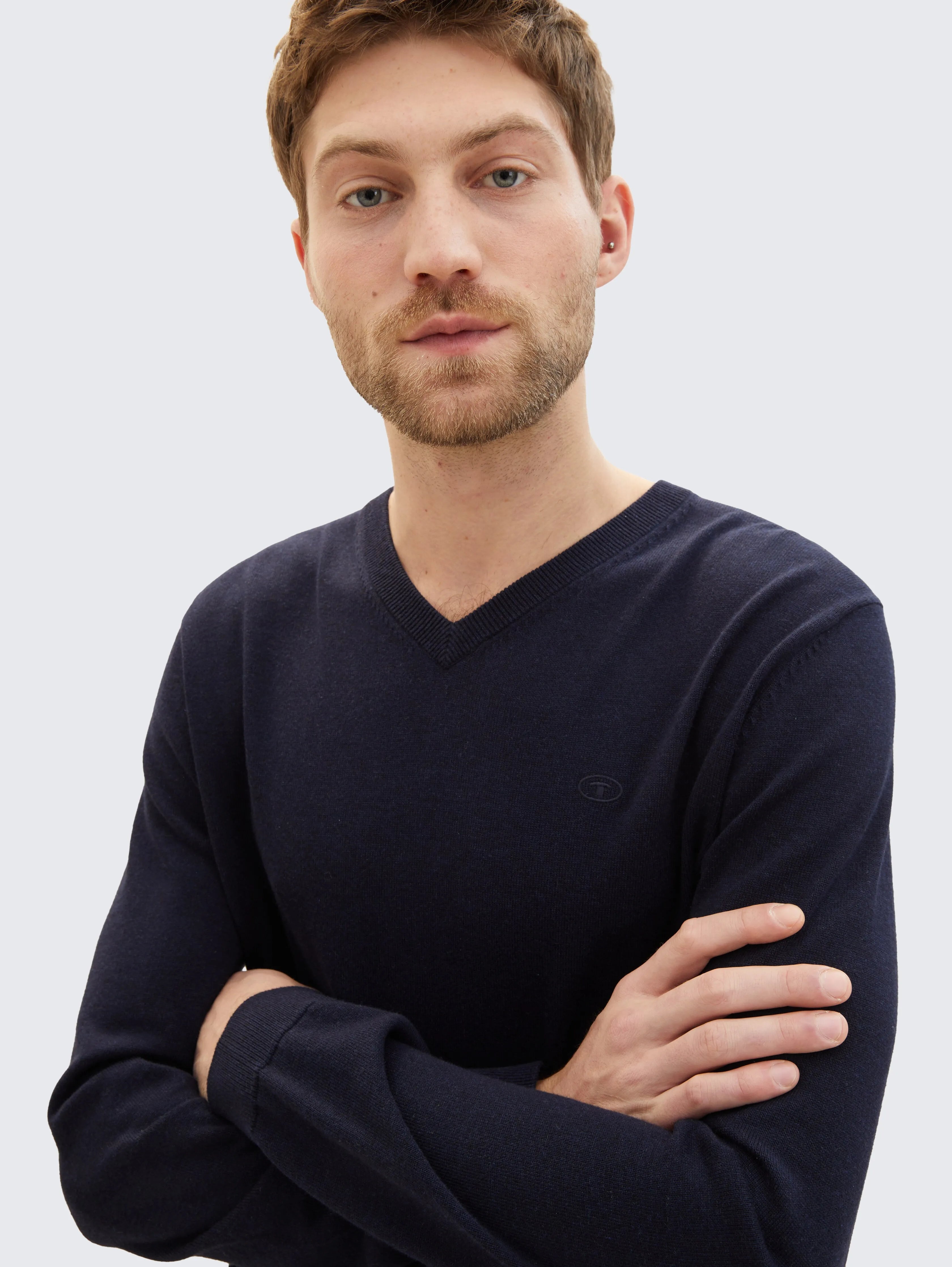 Tom Tailor_0_Knitted Jumper with V-Neck_1038427_13160_05