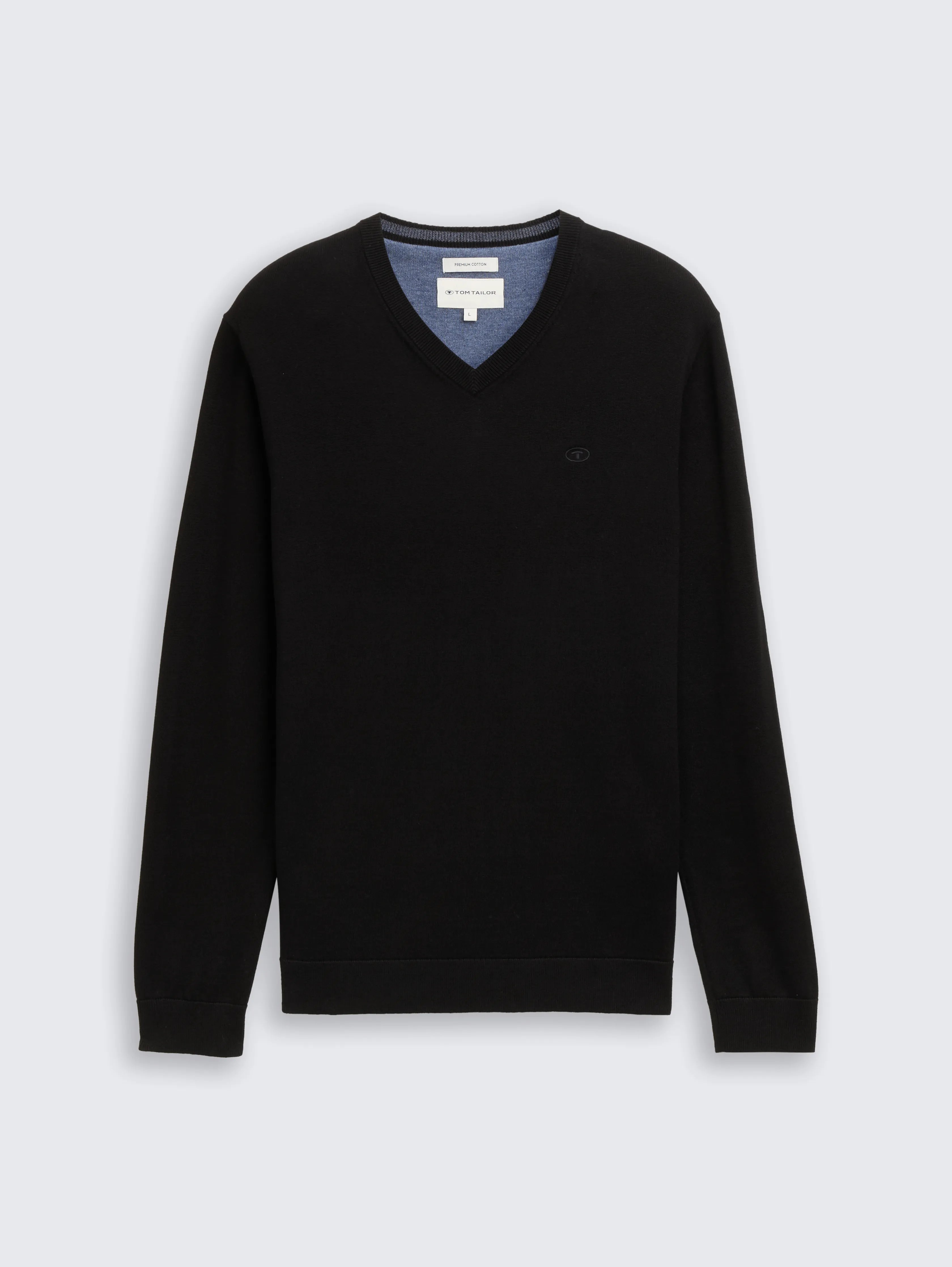 Tom Tailor_0_Knitted Jumper with V-Neck_1039806_29999_01