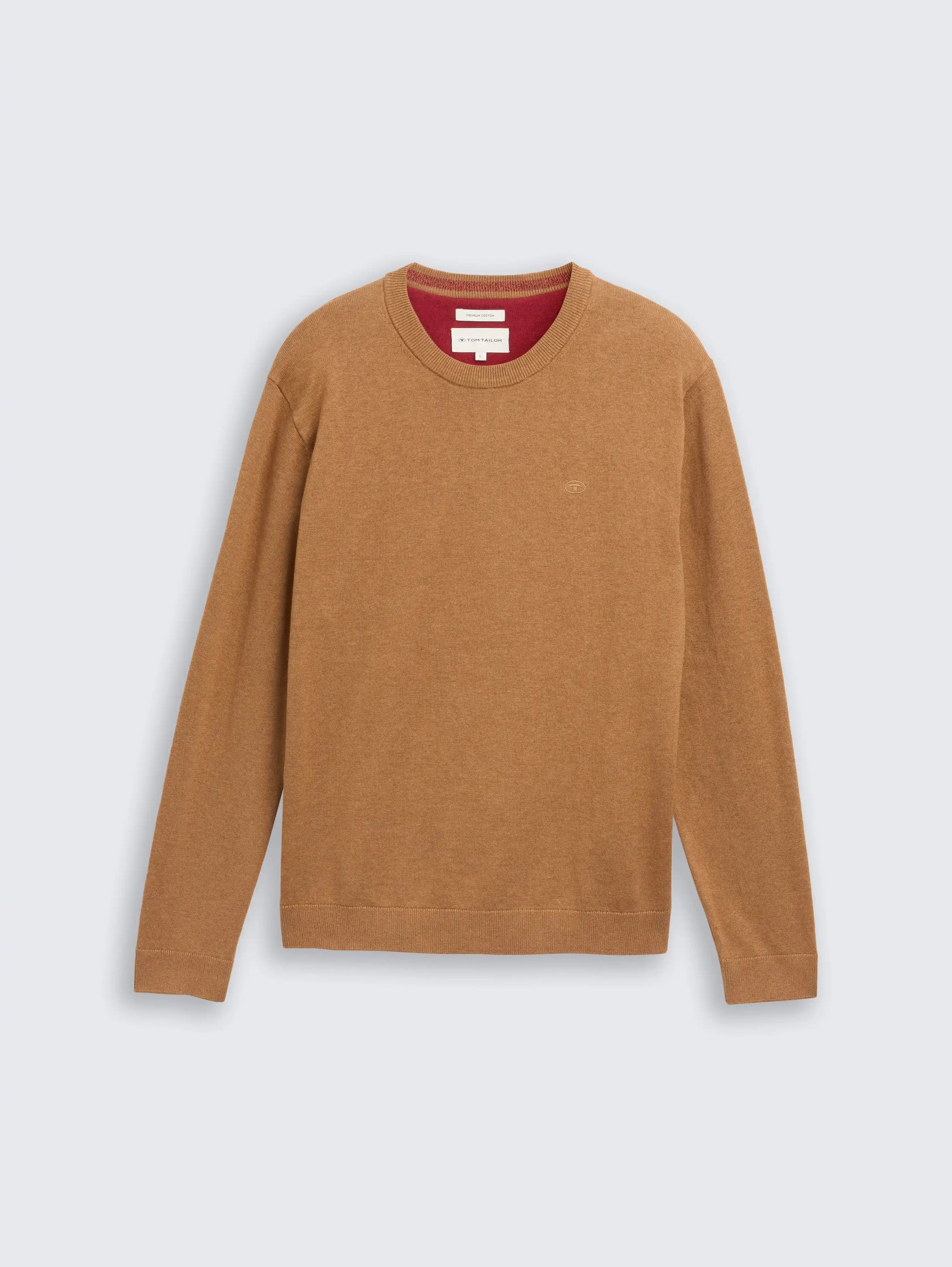 Tom Tailor_0_Basic Knitted Jumper Made From Cotton_1039810_39098_04