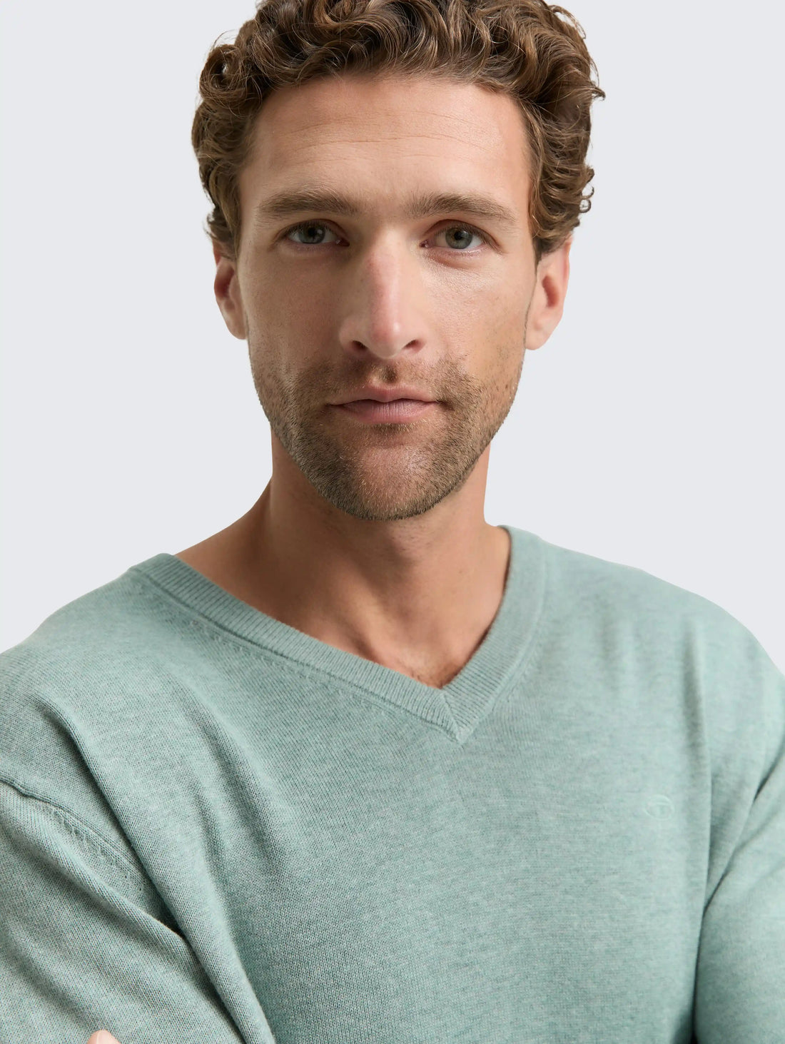 Tom Tailor_0_Cotton V-Neck Knitted Jumper_1039811_28732_05