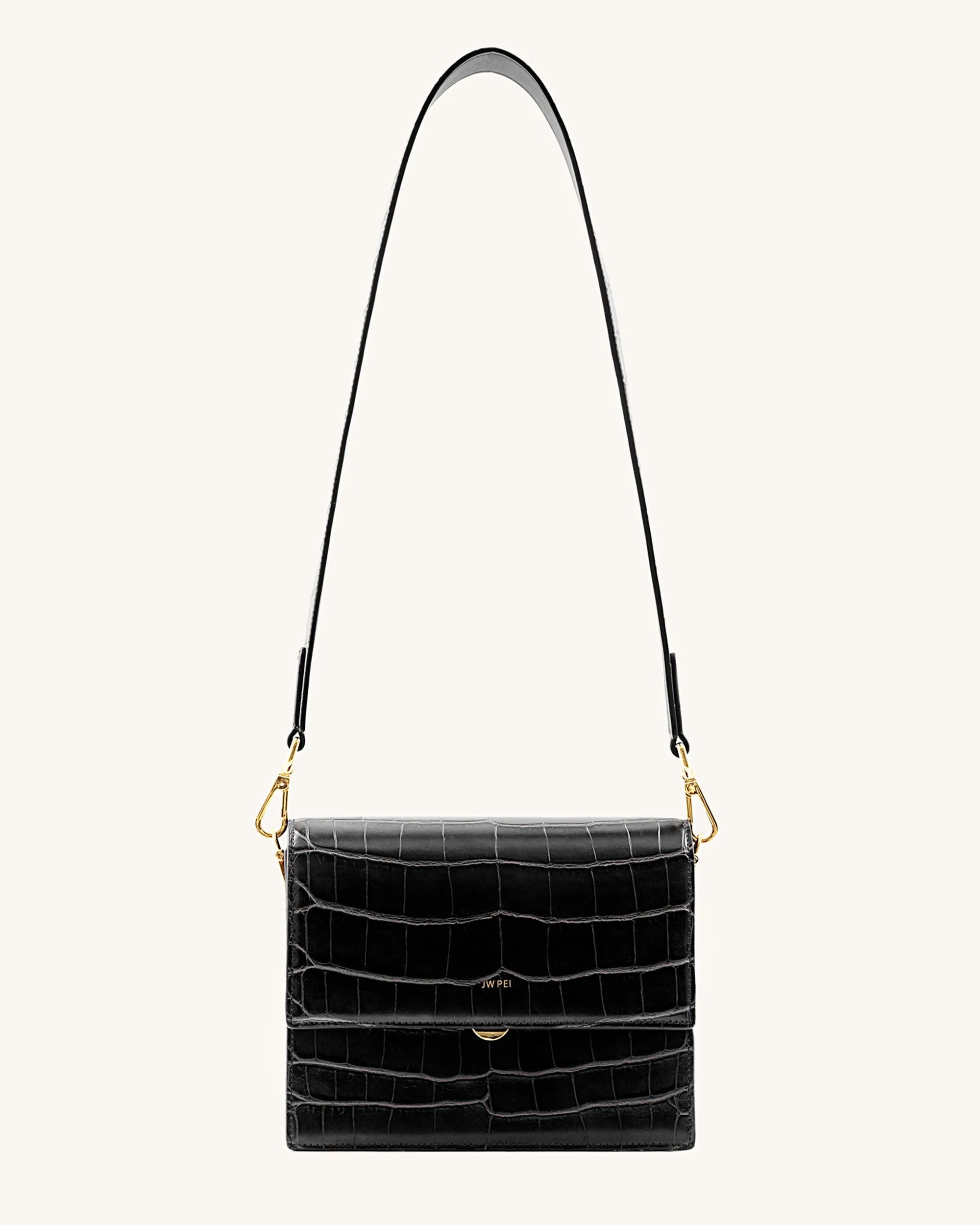 JW PEI_Black Croc_Mini Flap Crossbody_104-2_Black Croc_02