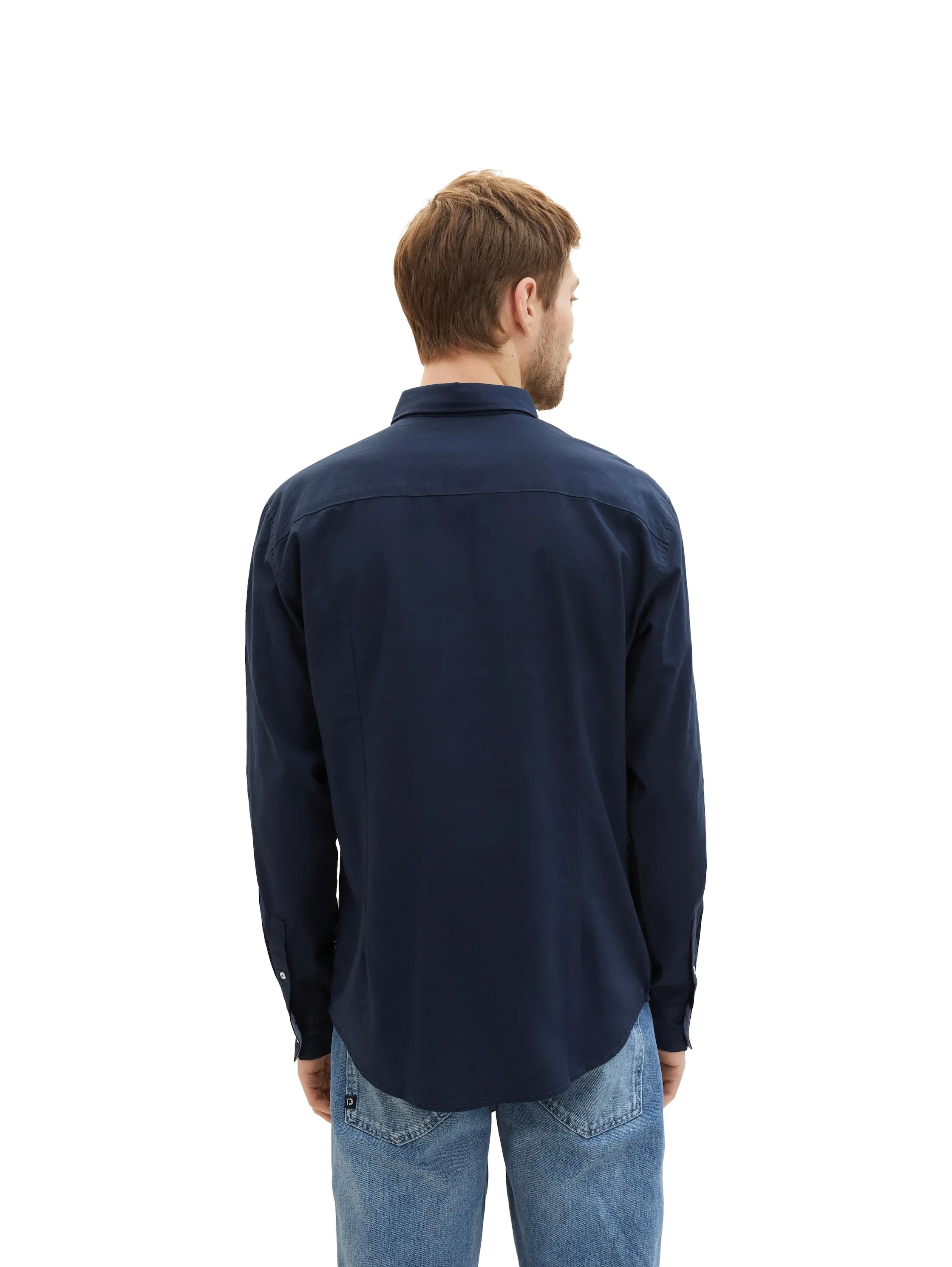 Tom Tailor Sky Captain Blue Men Oxford Shirt SKU: 1040117_10668 Image 03