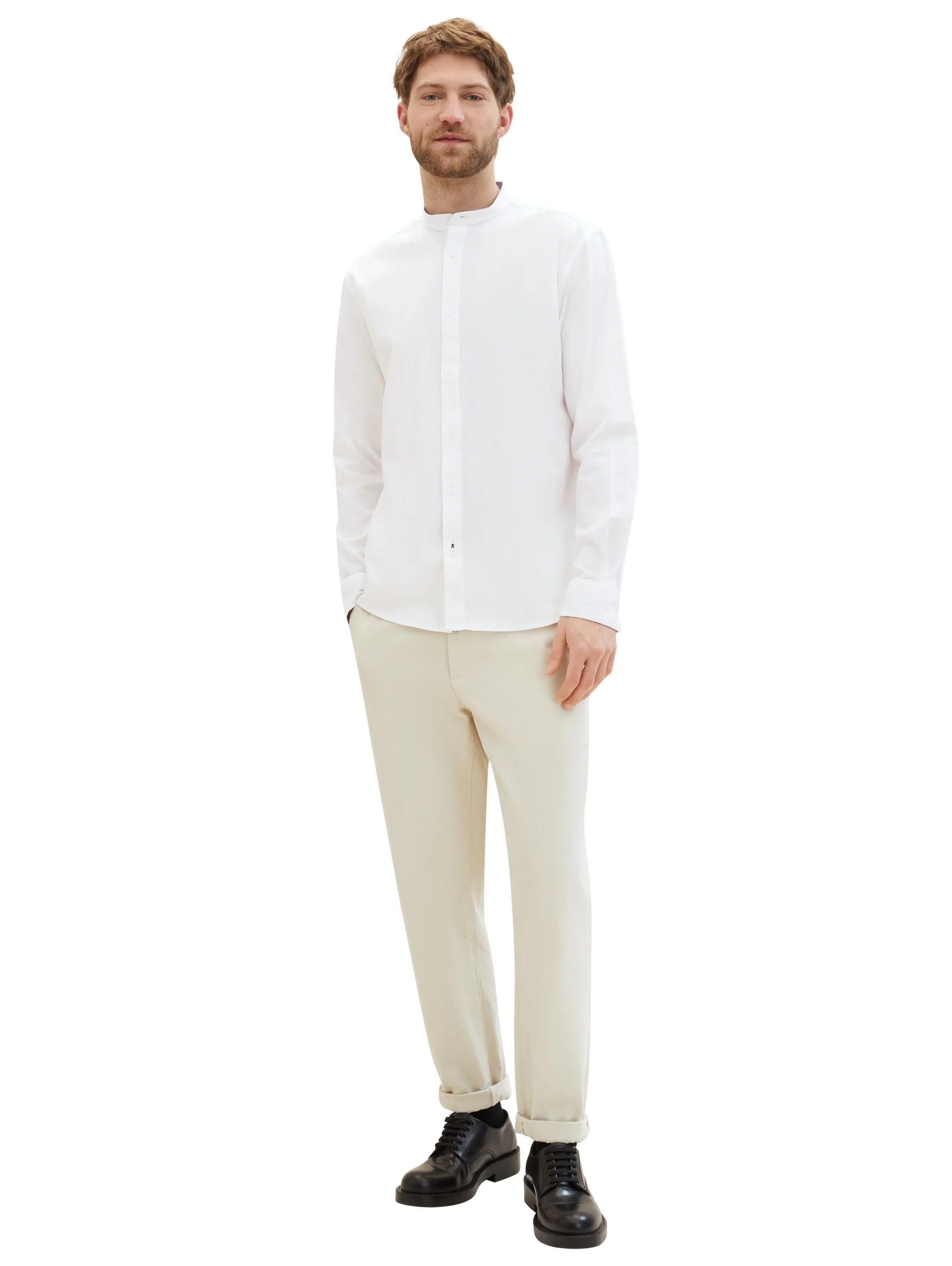 Tom Tailor White Men Regular Fit Long-Sleeved Dress Shirt SKU: 1040119_20000 Image 02