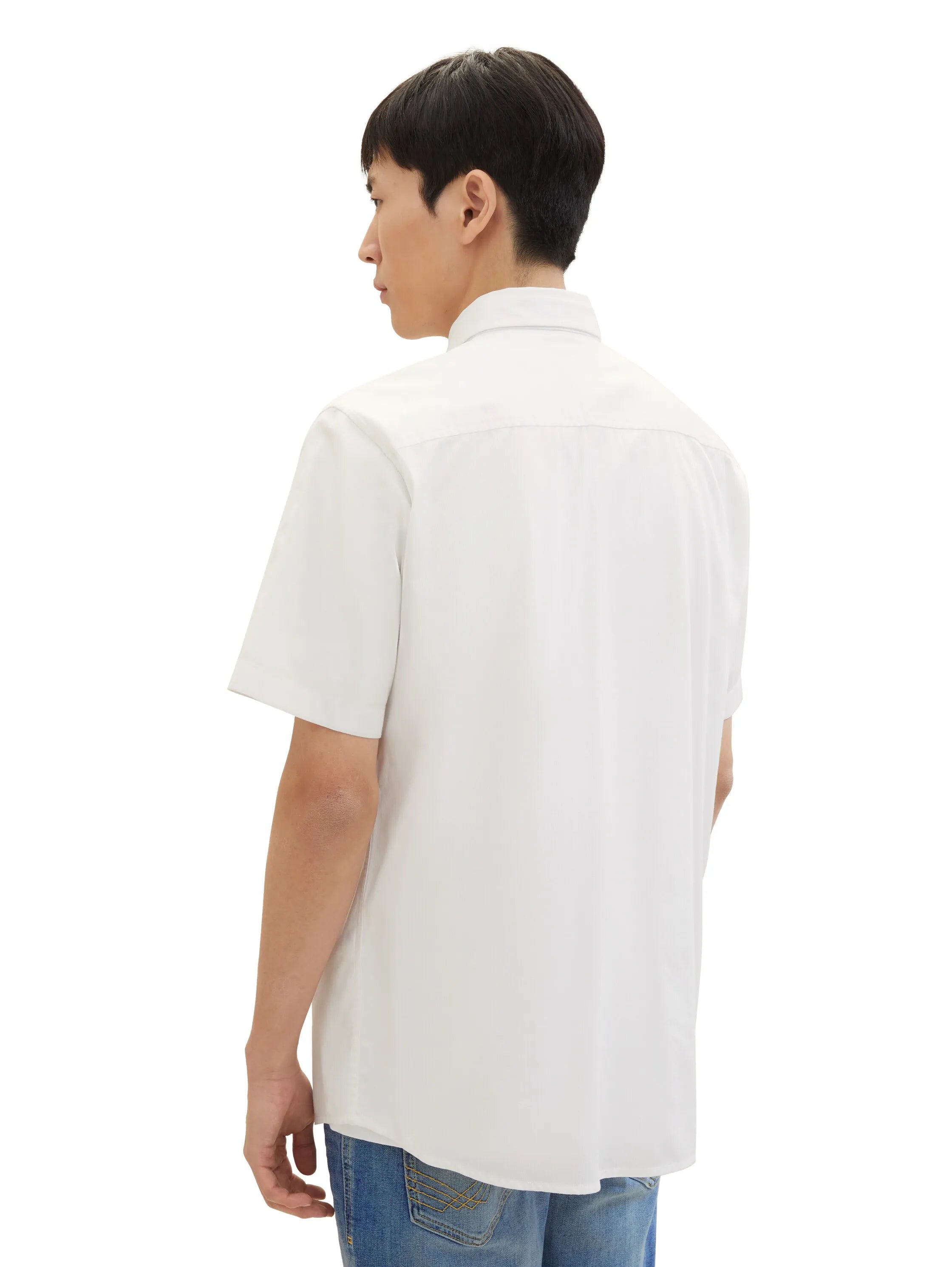 Tom Tailor White Men Regular Fit Short-Sleeved Dress Shirt SKU: 1040120_20000 Image 03