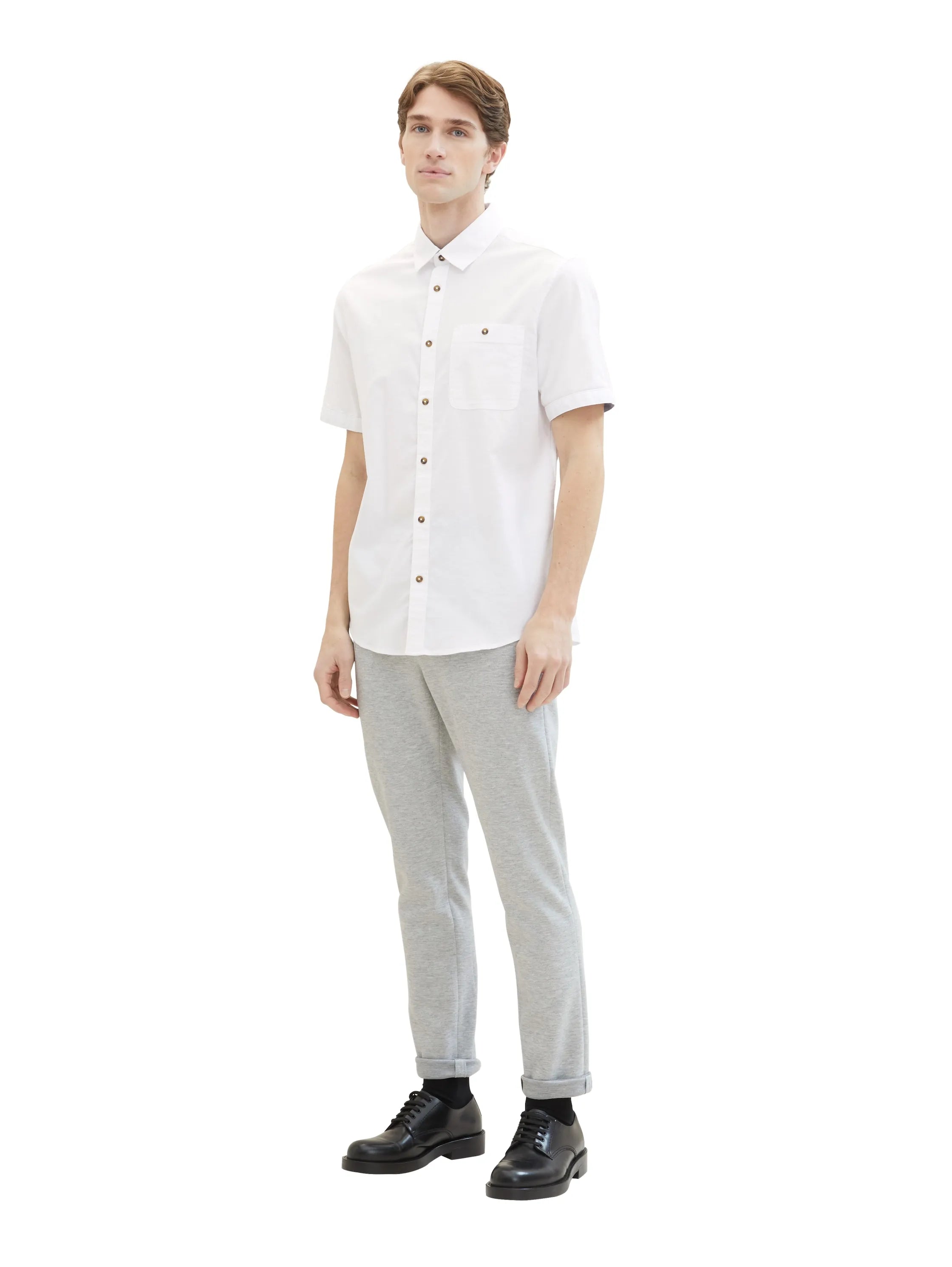 Tom Tailor White Men Basic Short-Sleeved Shirt SKU: 1040122_20000 Image 02