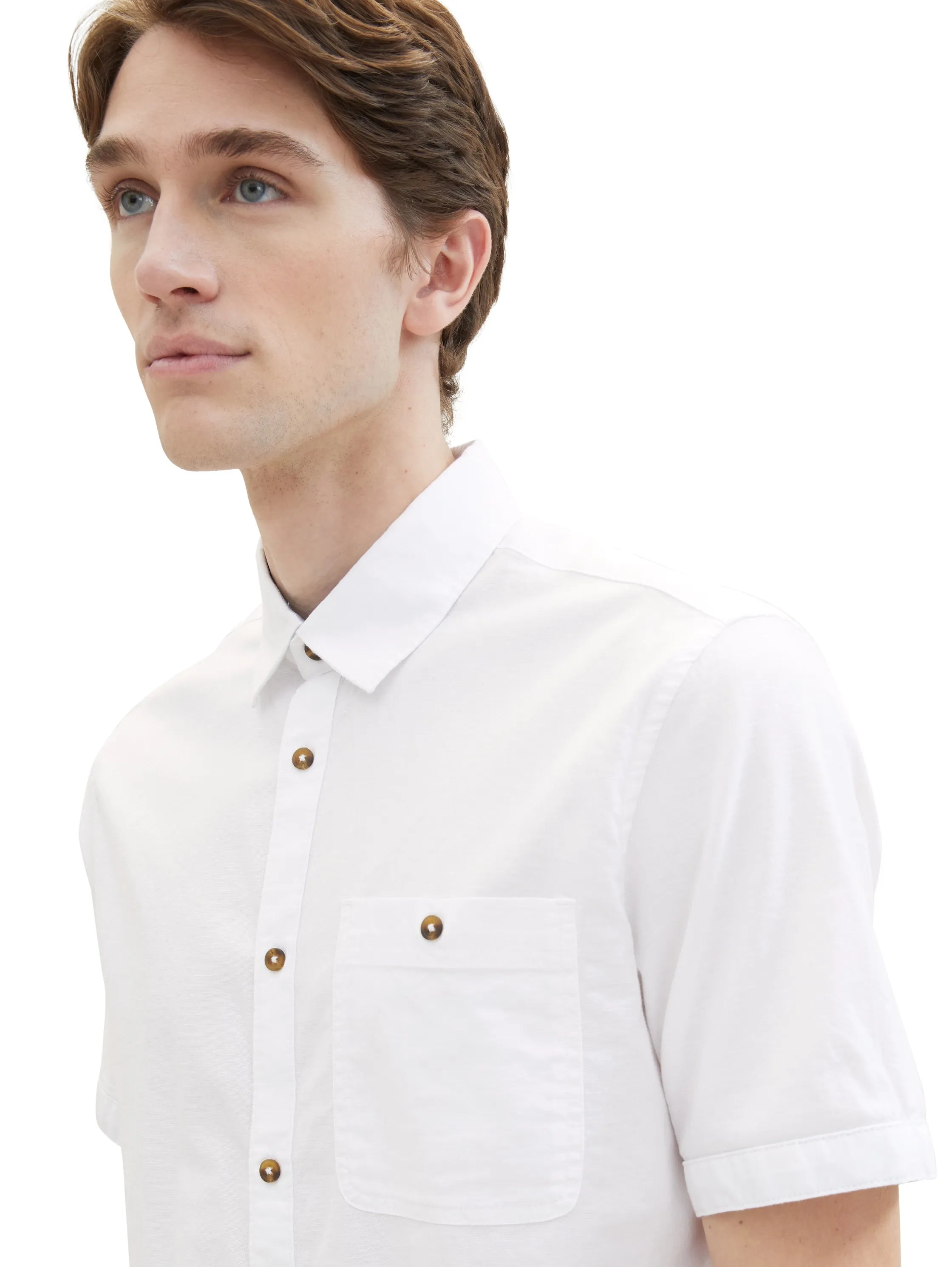 Tom Tailor White Men Basic Short-Sleeved Shirt SKU: 1040122_20000 Image 04