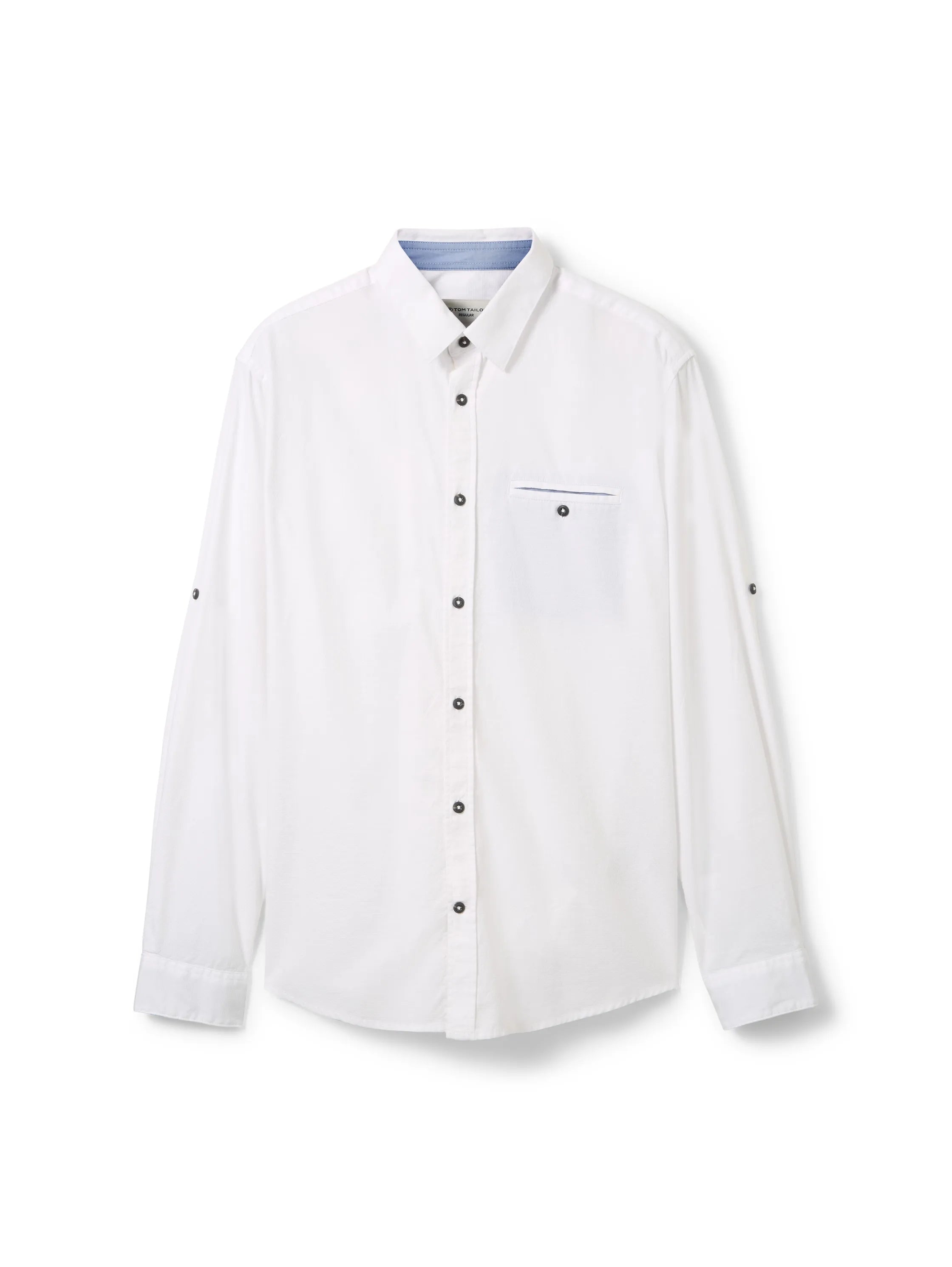Tom Tailor White Men Textured Shirt SKU: 1040129_20000 Image 07