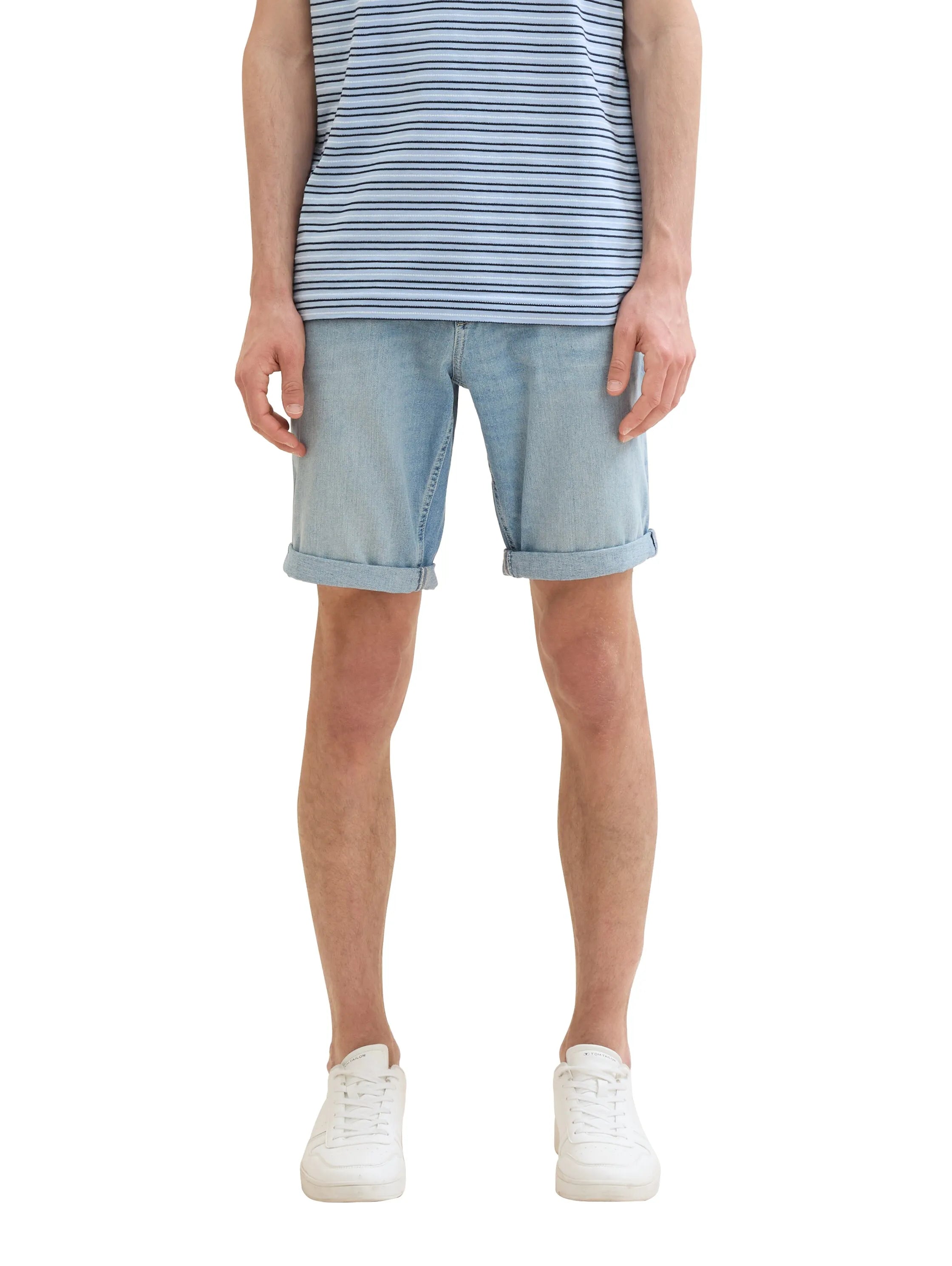 Tom Tailor Light Stone Blue Denim Men Josh Denim Shorts SKU: 1040174_10142 Image 06