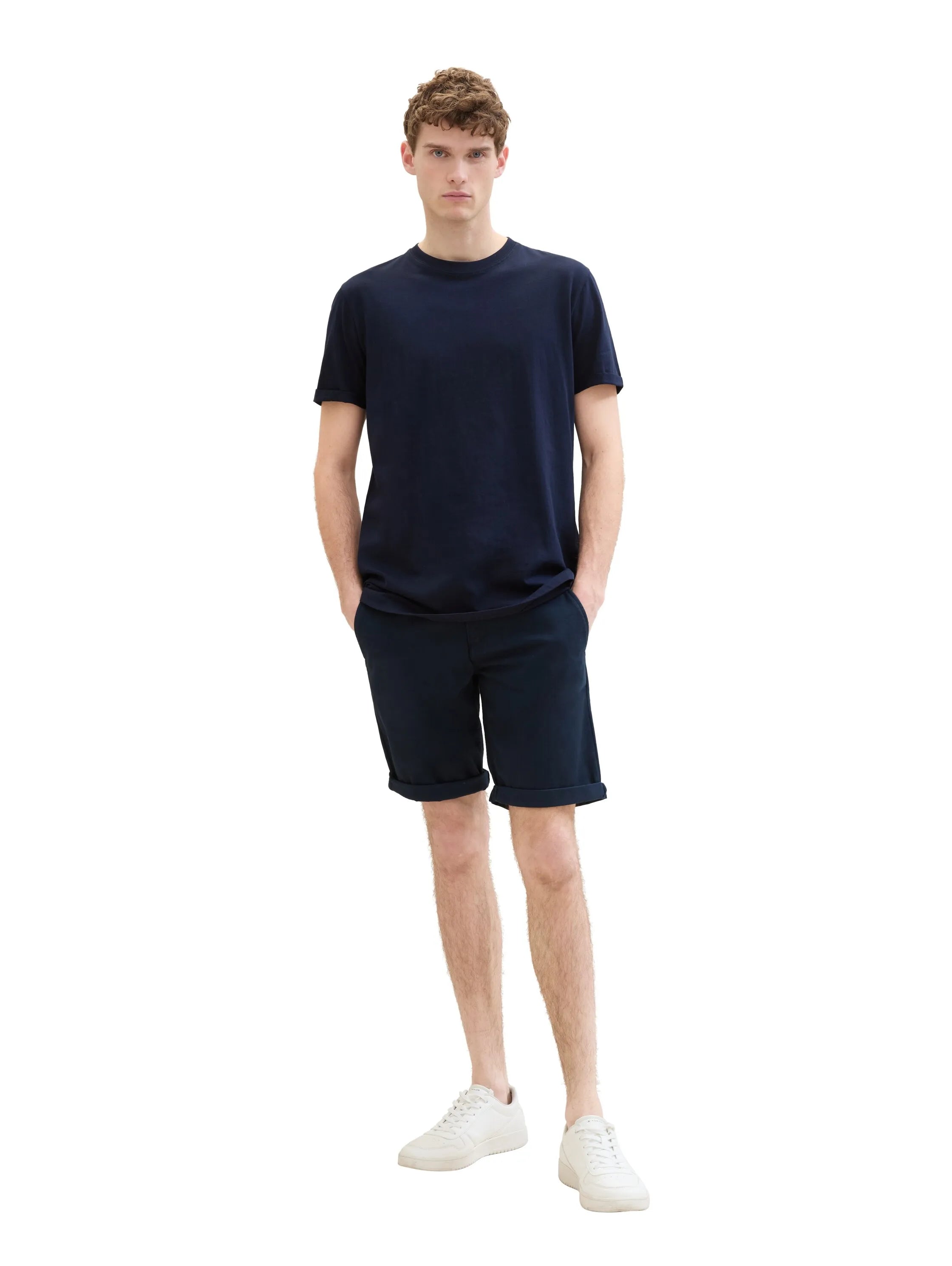Tom Tailor Sky Captain Blue Men Slim Chino Shorts SKU: 1040227_10668 Image 03