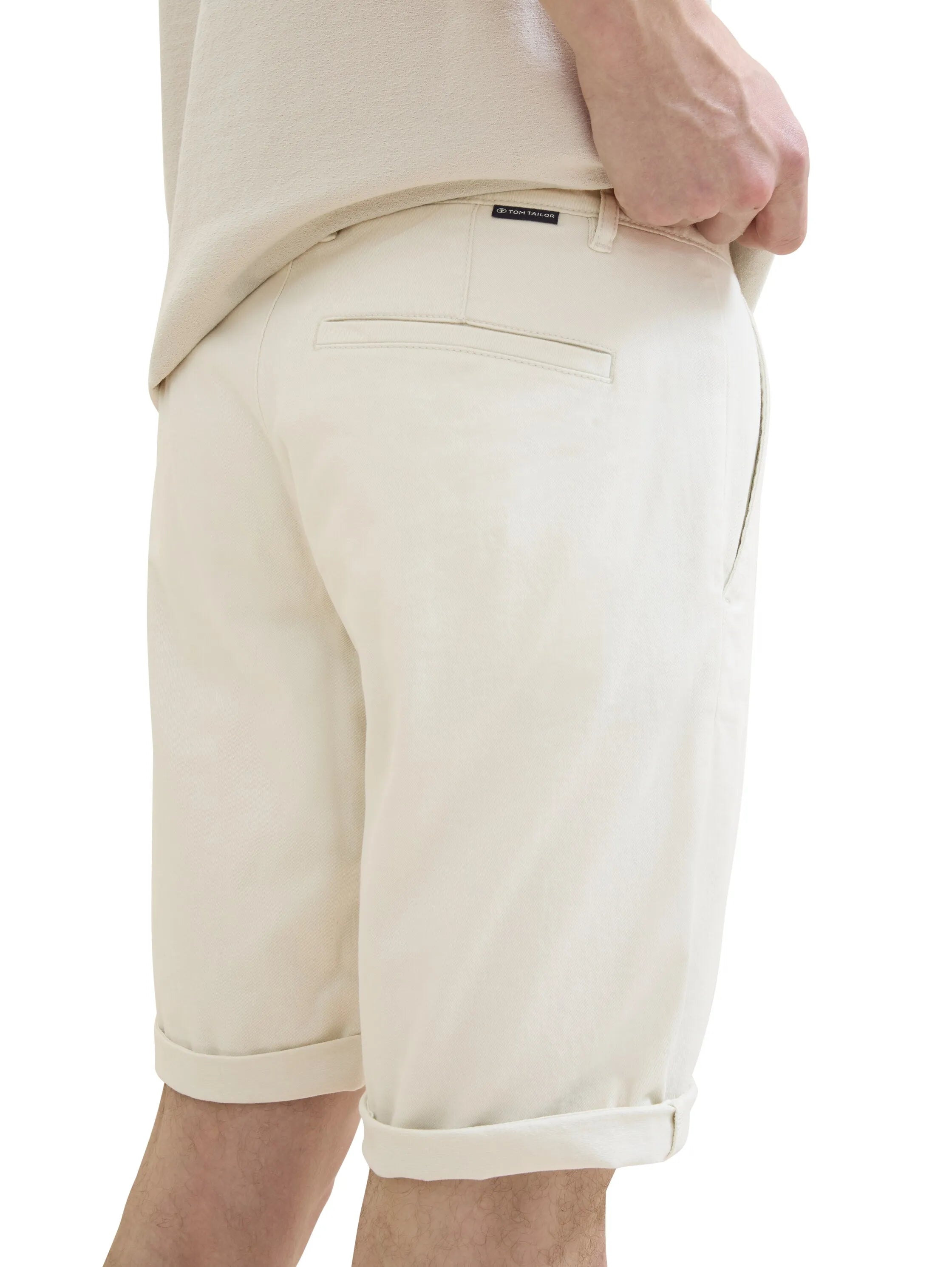 Tom Tailor White Sand Men Slim Chino Shorts SKU: 1040227_31718 Image 06