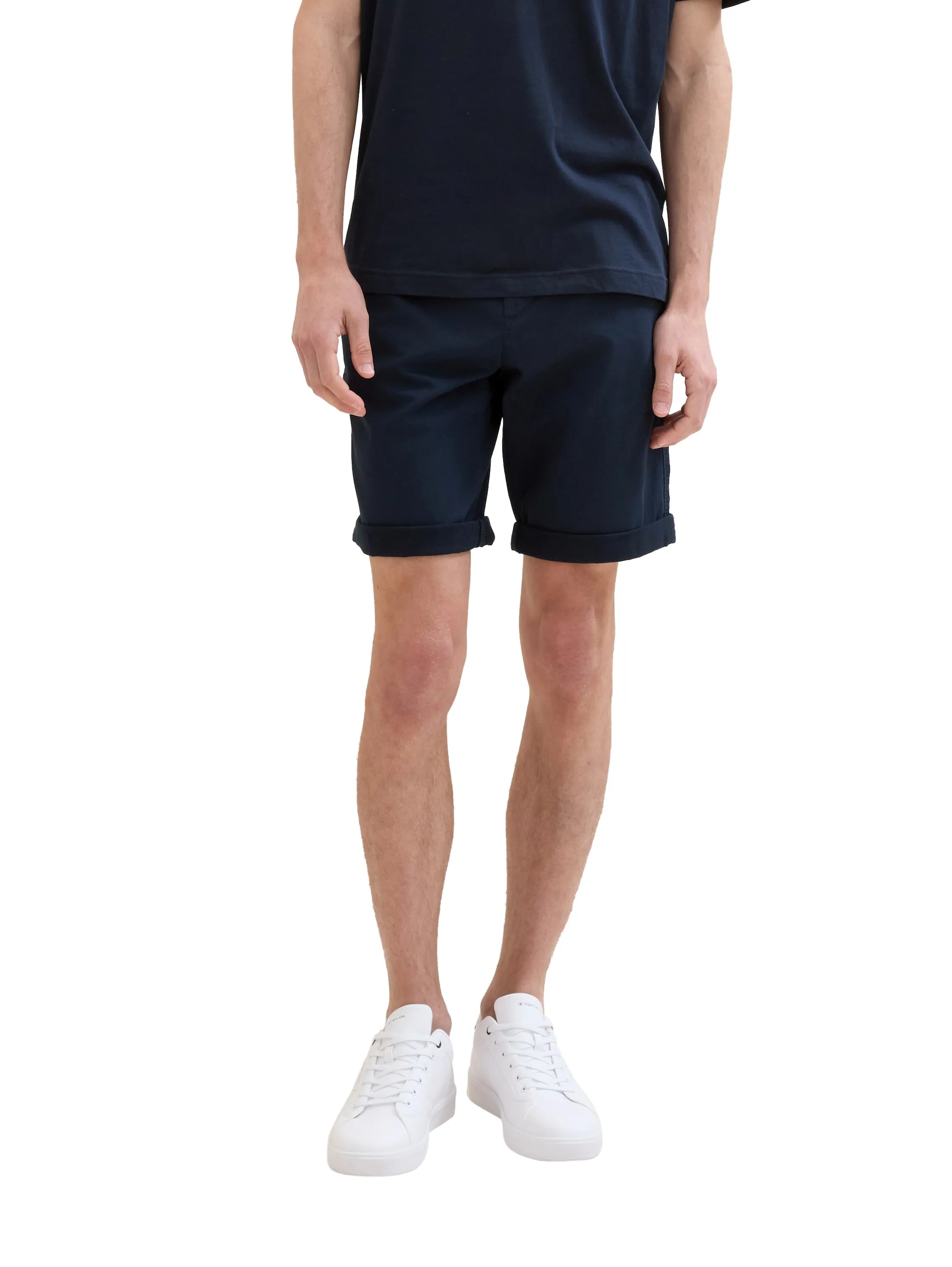 Tom Tailor Sky Captain Blue Men Stretch Chino Shorts SKU: 1040228_10668 Image 01