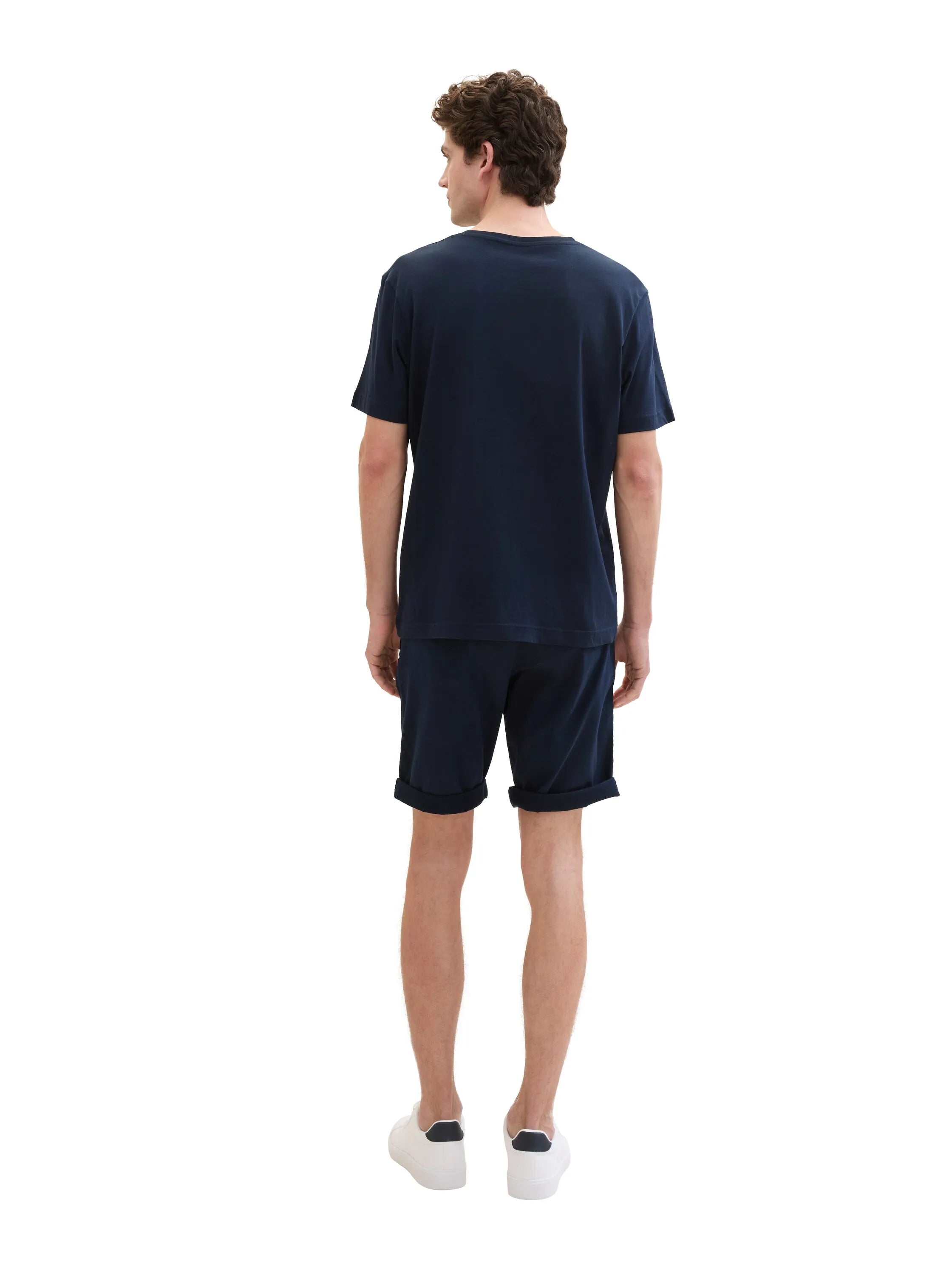 Tom Tailor Sky Captain Blue Men Stretch Chino Shorts SKU: 1040228_10668 Image 04
