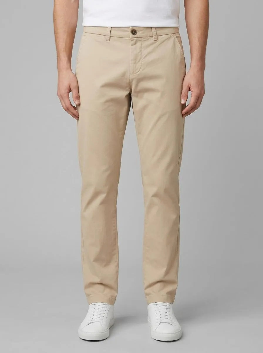 Tom Tailor Silver Ecru Men Regular Chinos SKU: 1040240_11704 Image 00