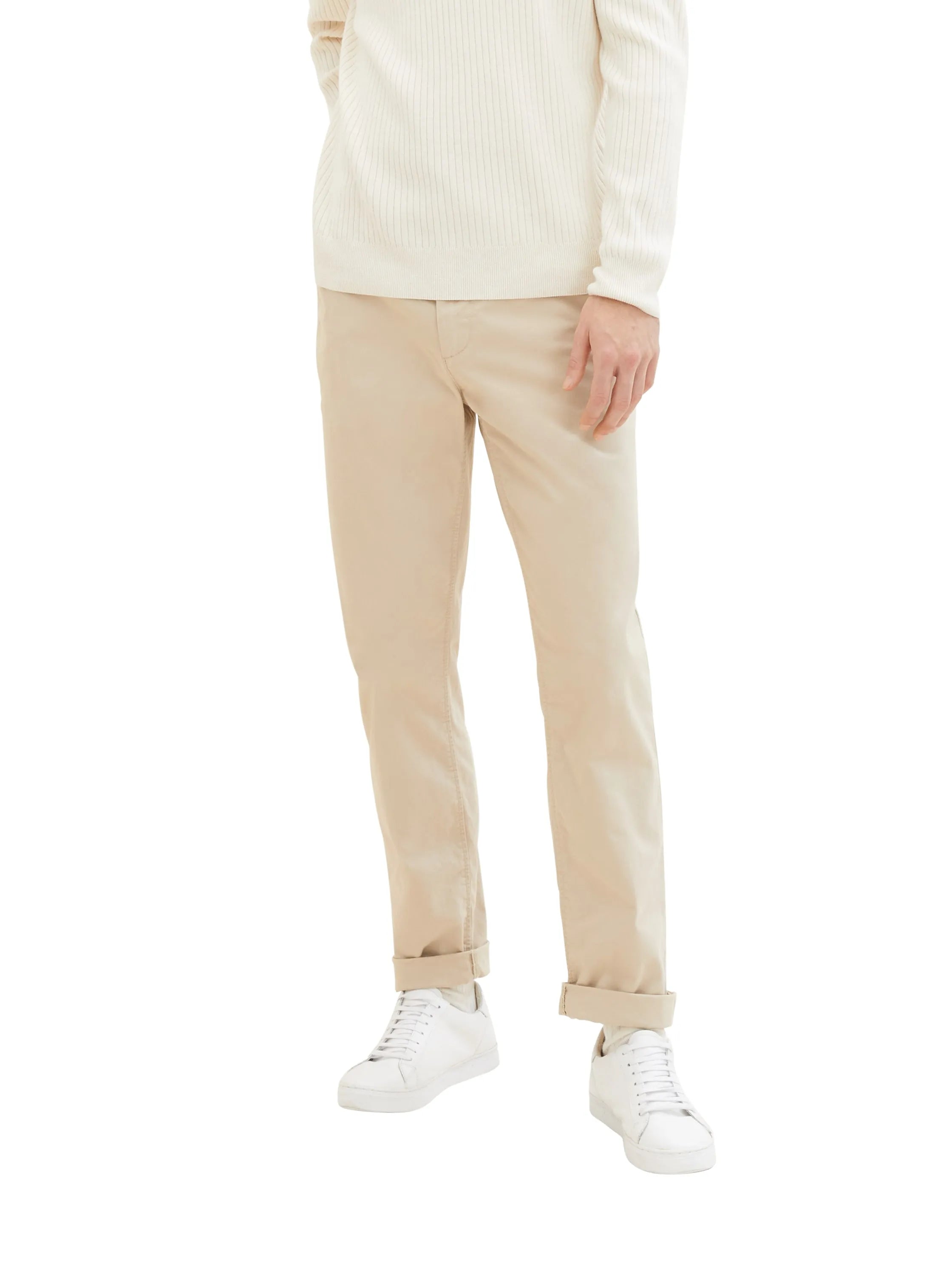 Tom Tailor Silver Ecru Men Regular Chinos SKU: 1040240_11704 Image 01