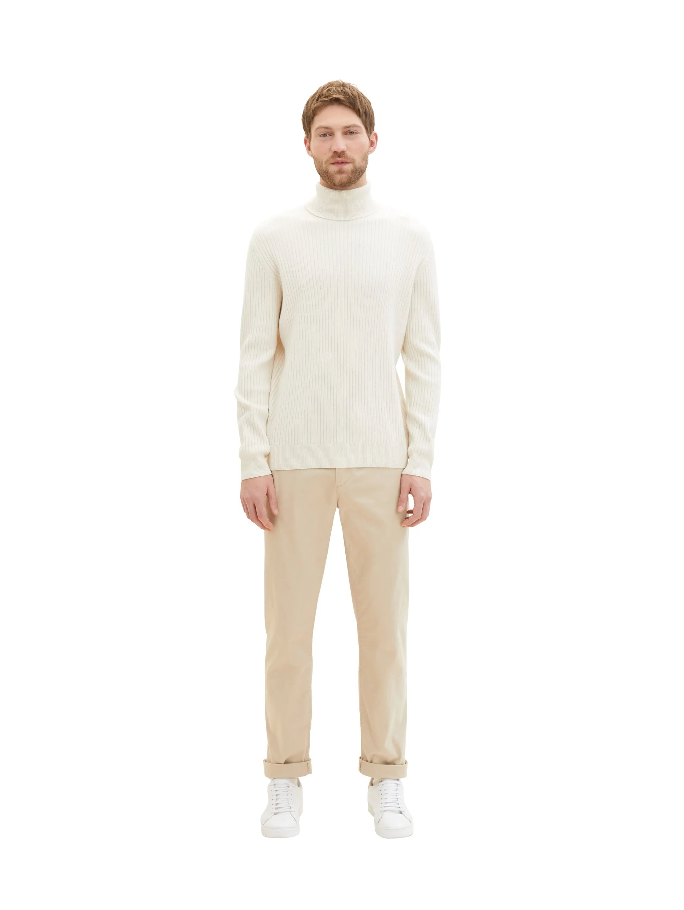 Tom Tailor Silver Ecru Men Regular Chinos SKU: 1040240_11704 Image 04