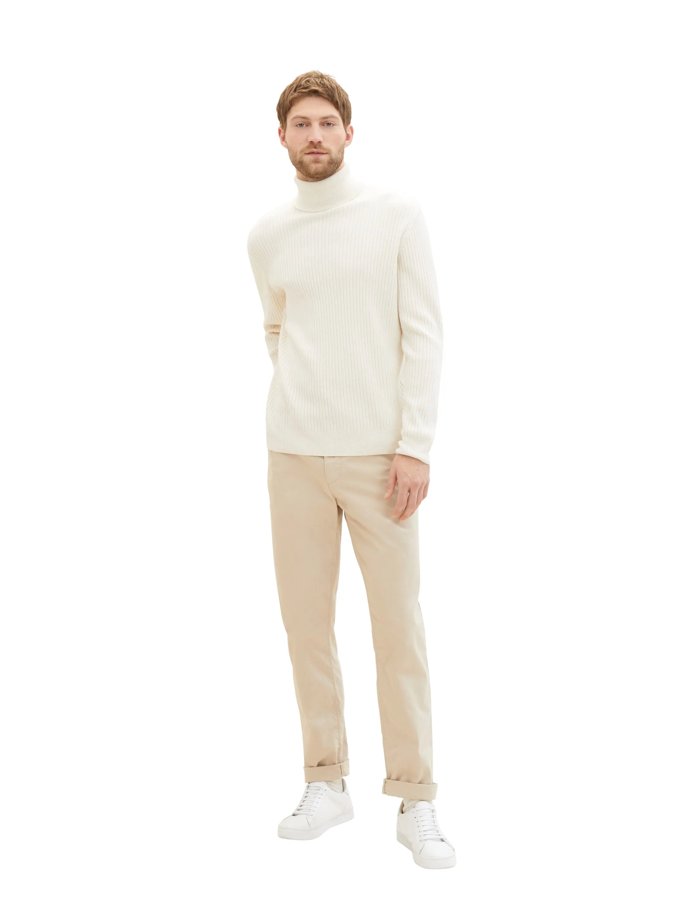 Tom Tailor Silver Ecru Men Regular Chinos SKU: 1040240_11704 Image 07
