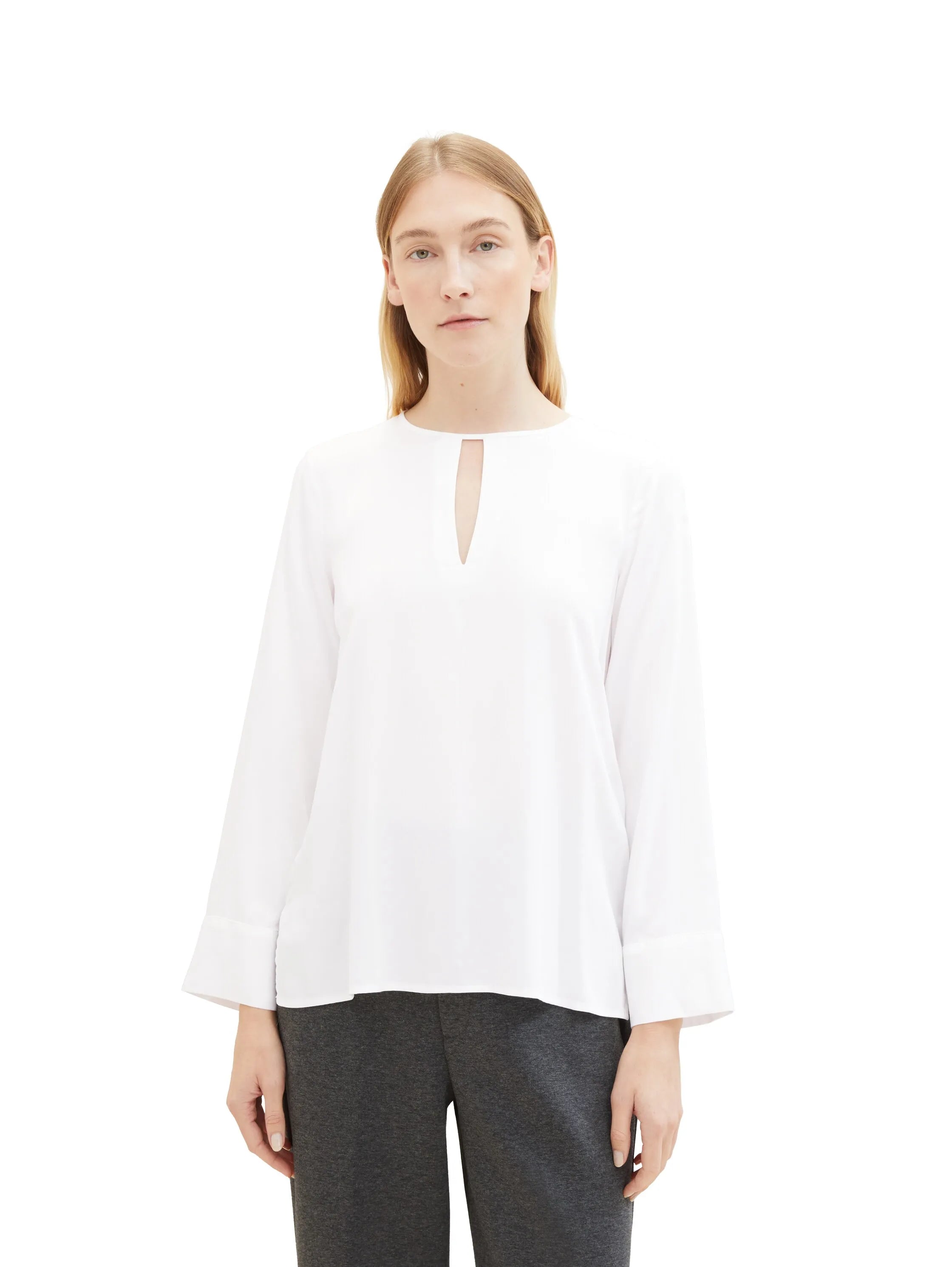 Tom Tailor Whisper White Women Blouse with Cut-Out Details SKU: 1040307_10315 Image 04