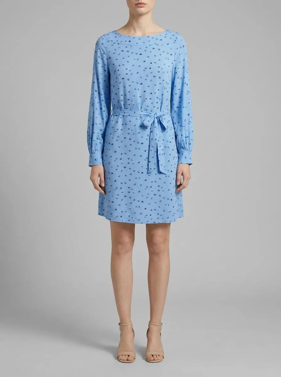 Tom Tailor Blue Minimal Print Women Patterned Dress with Lenzingª Ecoveroª SKU: 1040358_34751 Image 00
