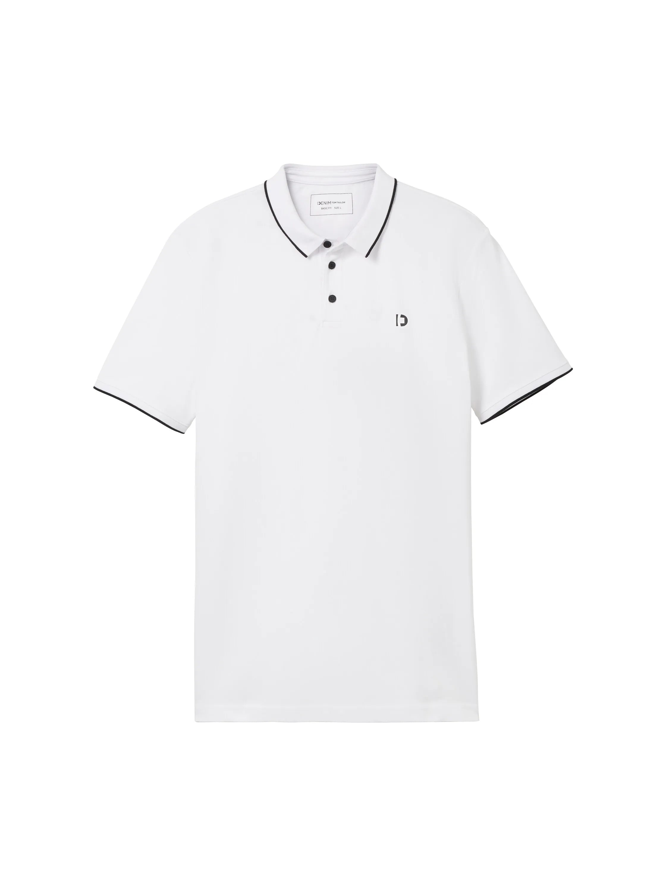 Denim Tom Tailor White 2 Men Basic Polo Shirt SKU: 1040473_14297 Image 07