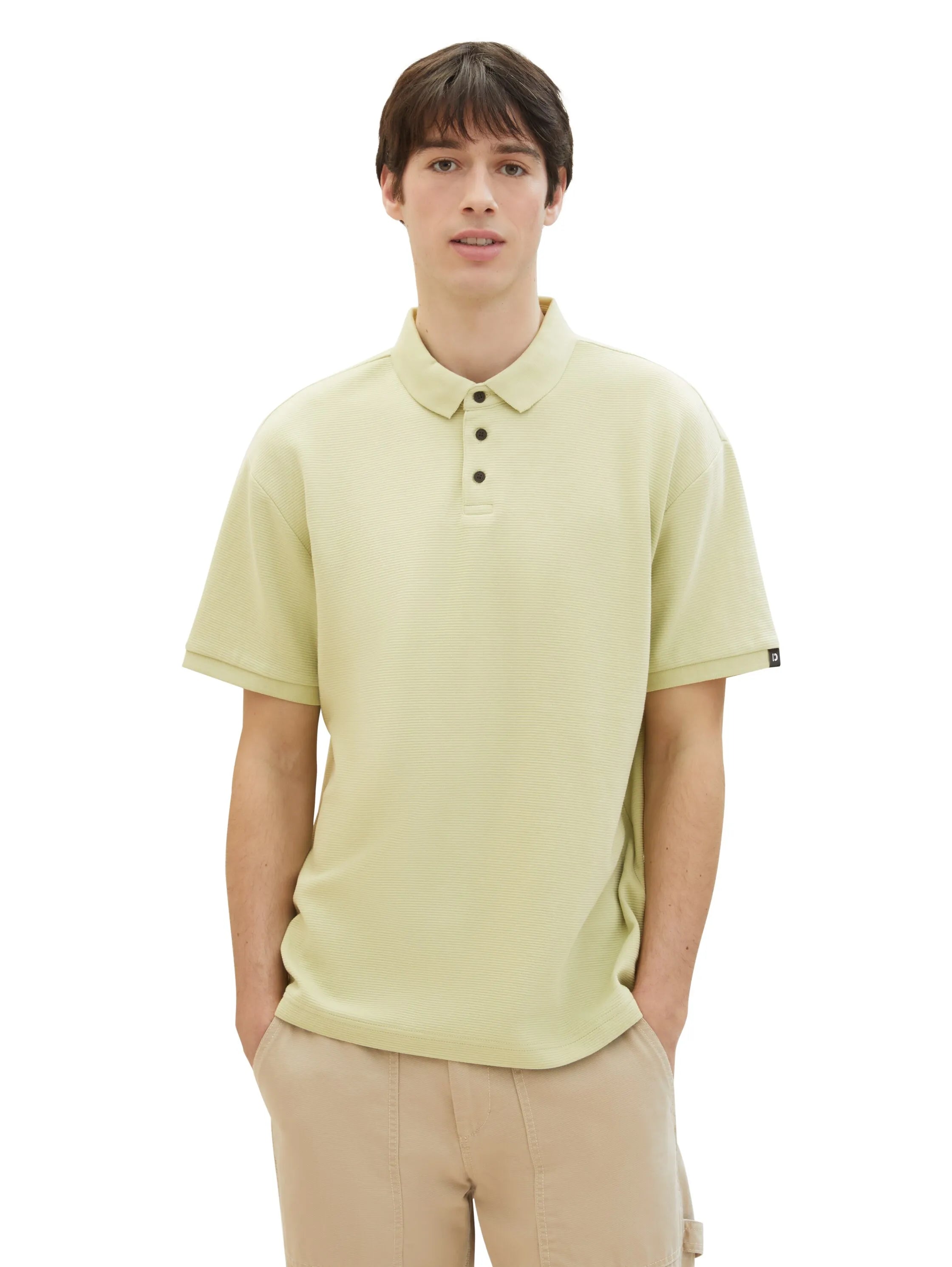 Denim Tom Tailor Garden Peat Men Relaxed Polo Shirt with Organic Cotton SKU: 1040476_32246 Image 06