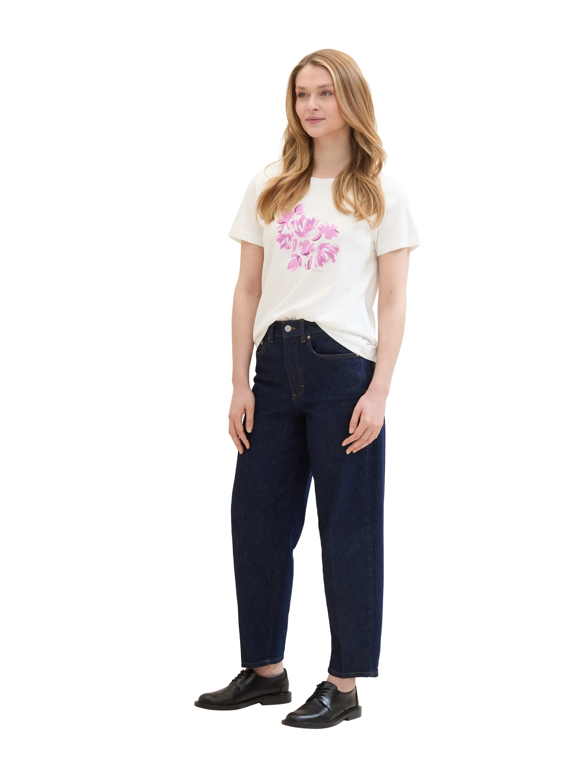 Tom Tailor Offwhite Women T-Shirt with a Print SKU: 1040544_15221 Image 02