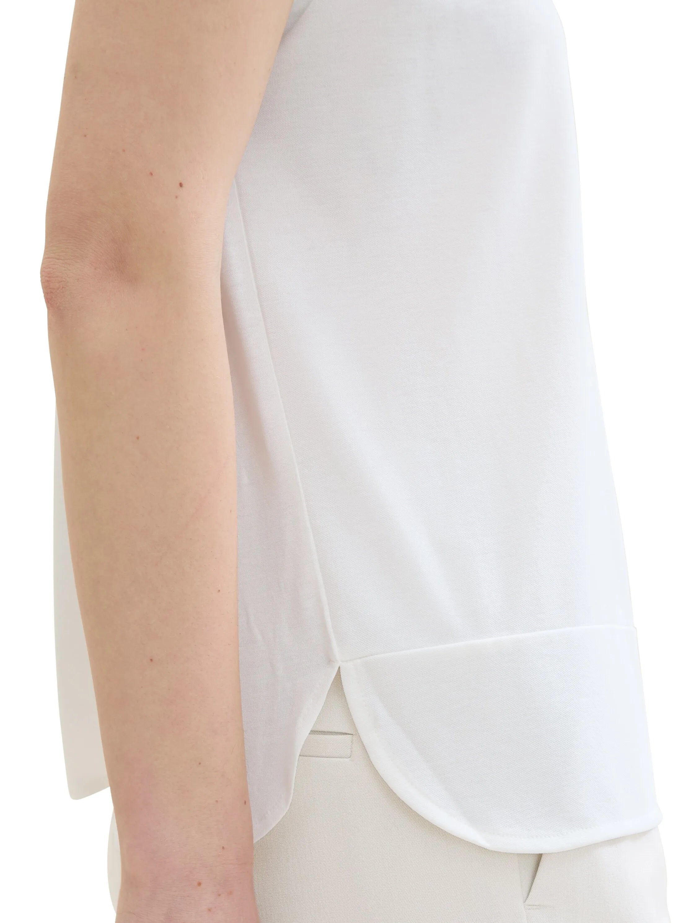 Tom Tailor Whisper White Women T-Shirt Made From a Blend of Materials SKU: 1040547_10315 Image 03