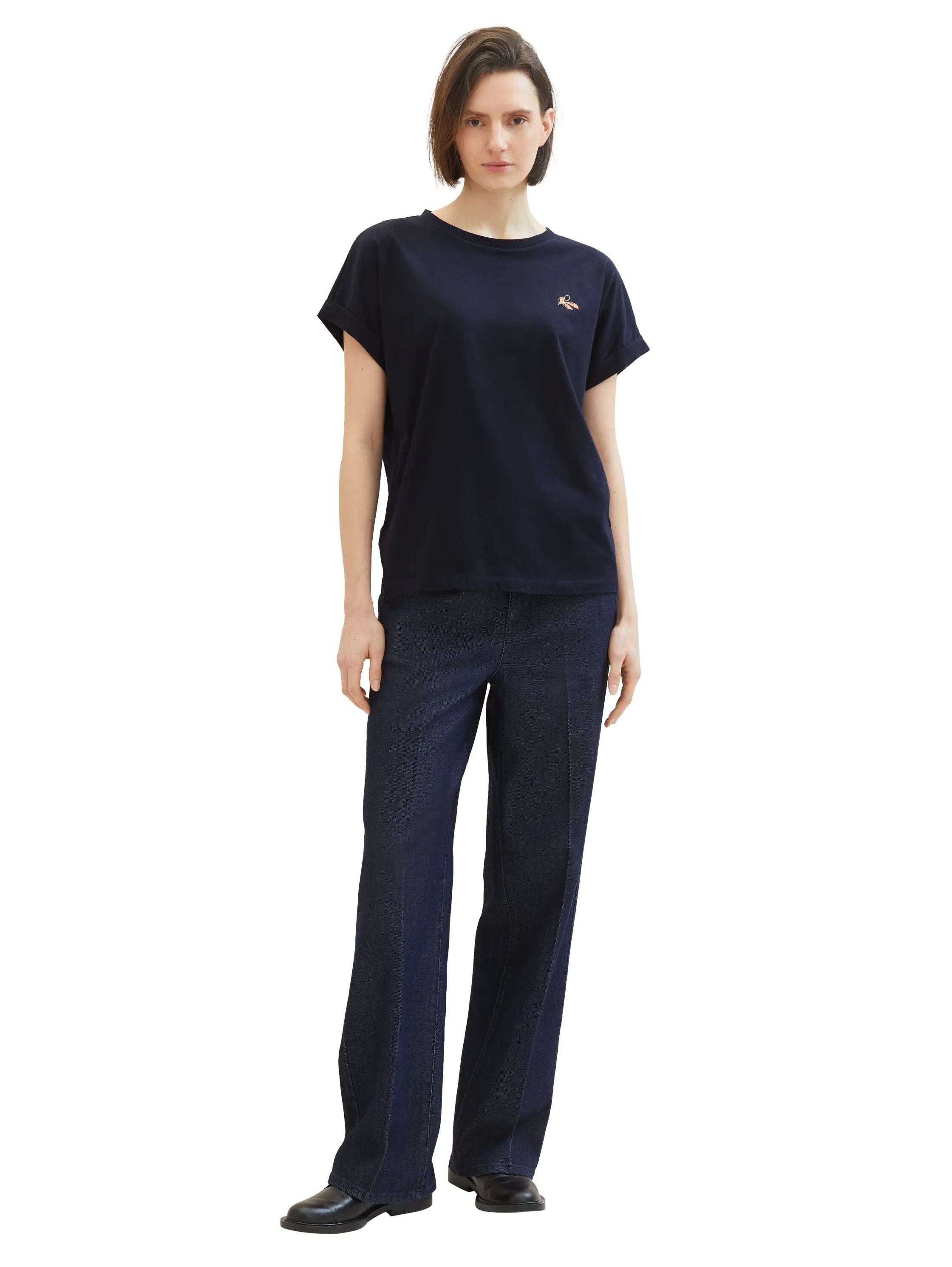 Tom Tailor Sky Captain Blue Women Organic Cotton T-Shirt SKU: 1040578_10668 Image 02