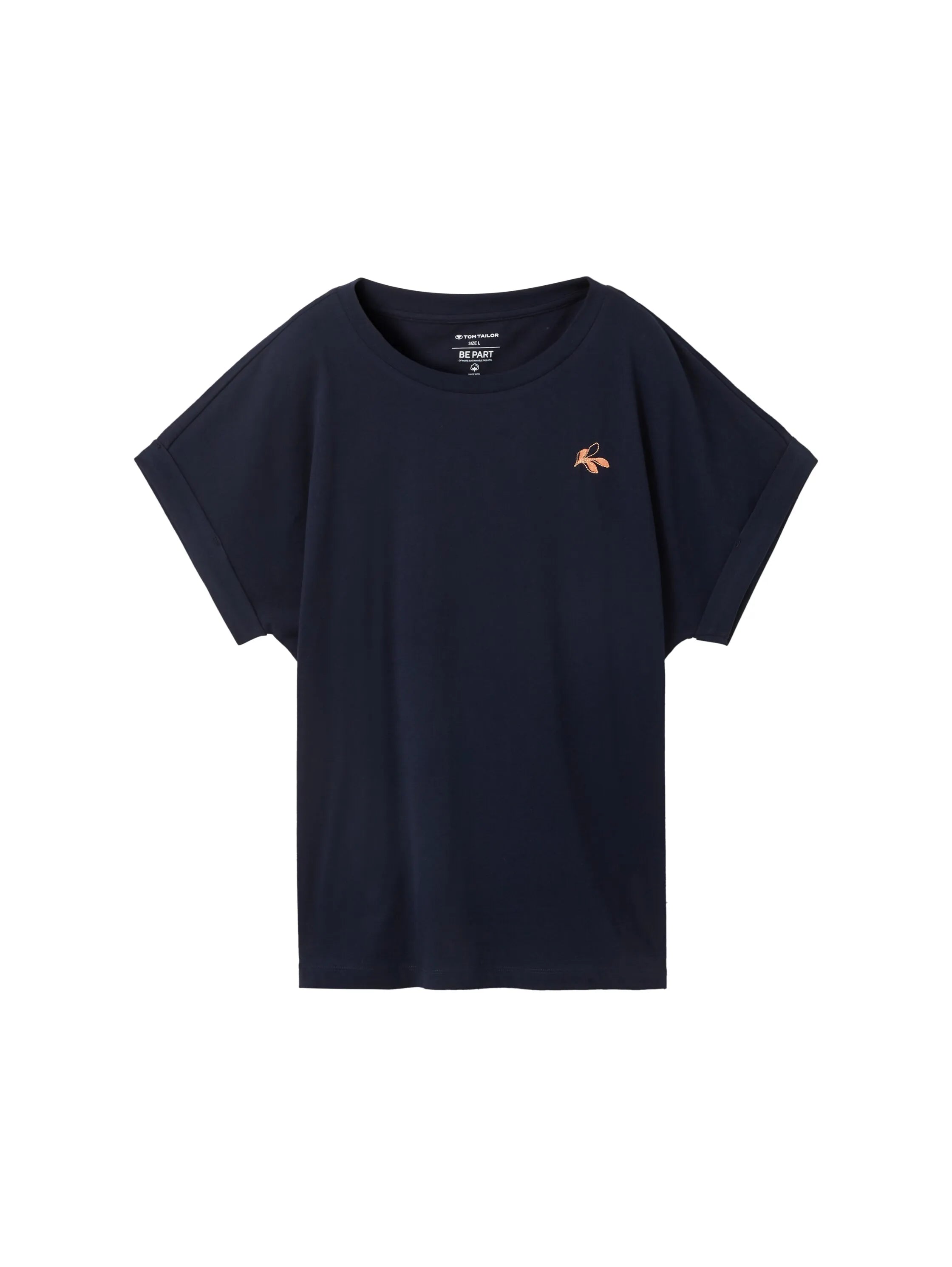 Tom Tailor Sky Captain Blue Women Organic Cotton T-Shirt SKU: 1040578_10668 Image 07