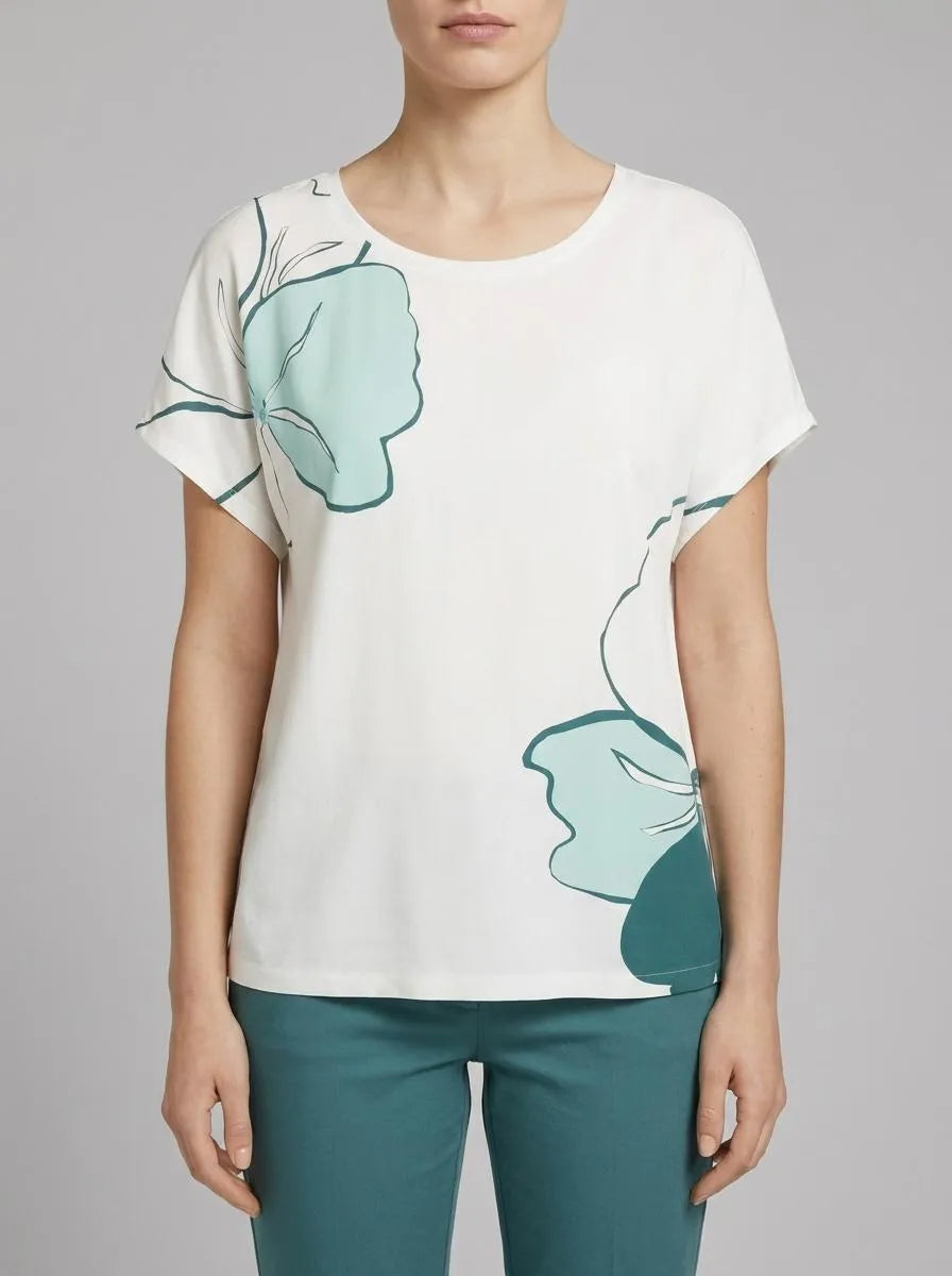 Tom Tailor Whisper White Women T-Shirt with a Print SKU: 1040588_10315 Image 00