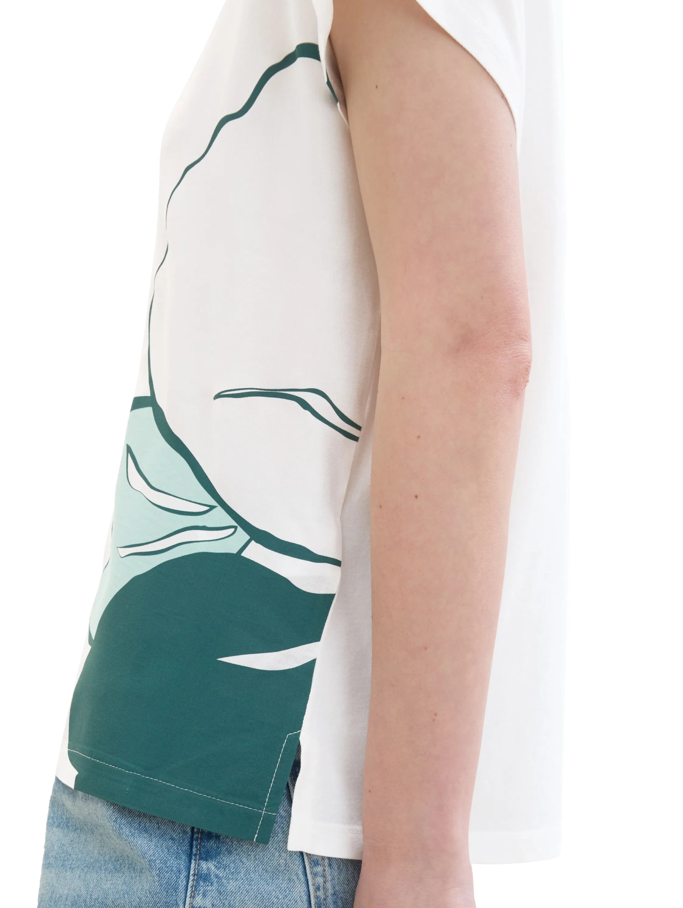 Tom Tailor Whisper White Women T-Shirt with a Print SKU: 1040588_10315 Image 05