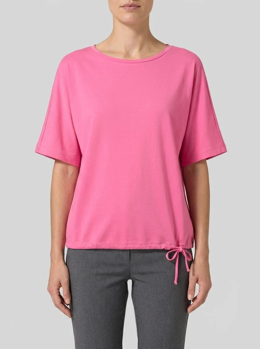 Tom Tailor Carmine Pink Women T-Shirt with a Round Neckline SKU: 1040595_15799 Image 00
